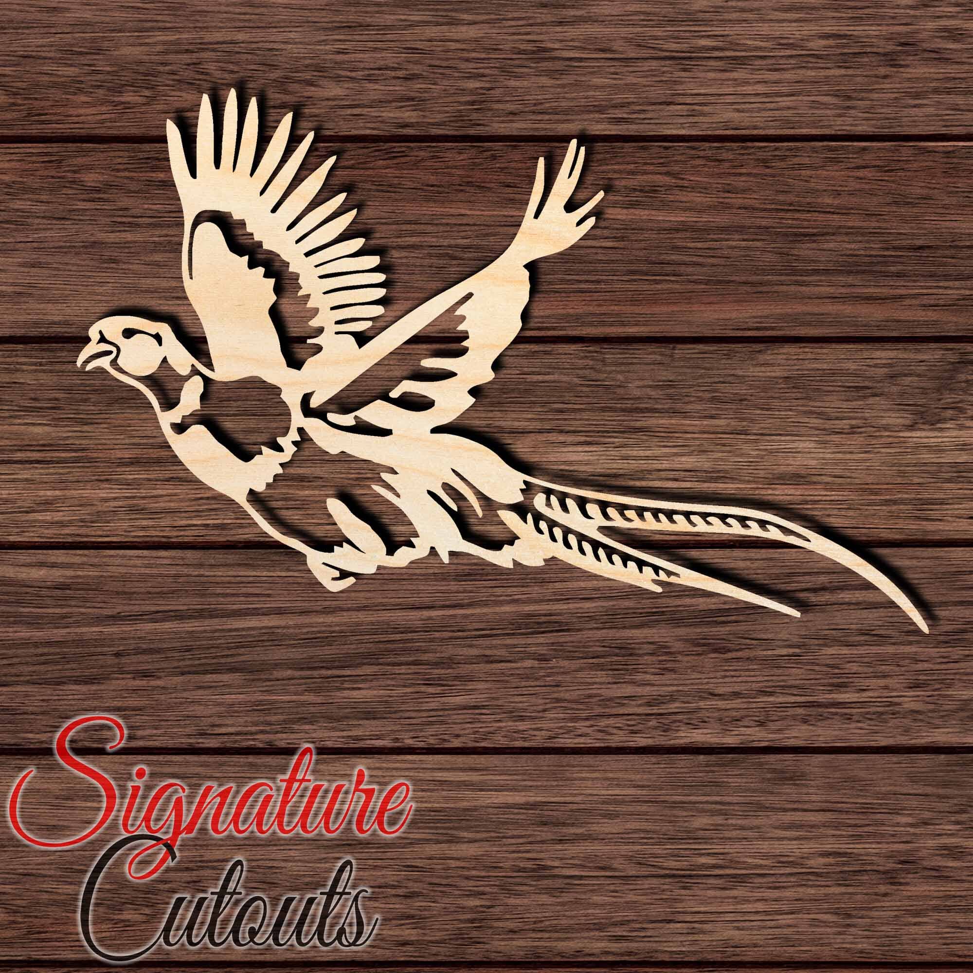 Pheasant 003 Shape Cutout in Wood Craft Shapes & Bases Signature Cutouts 