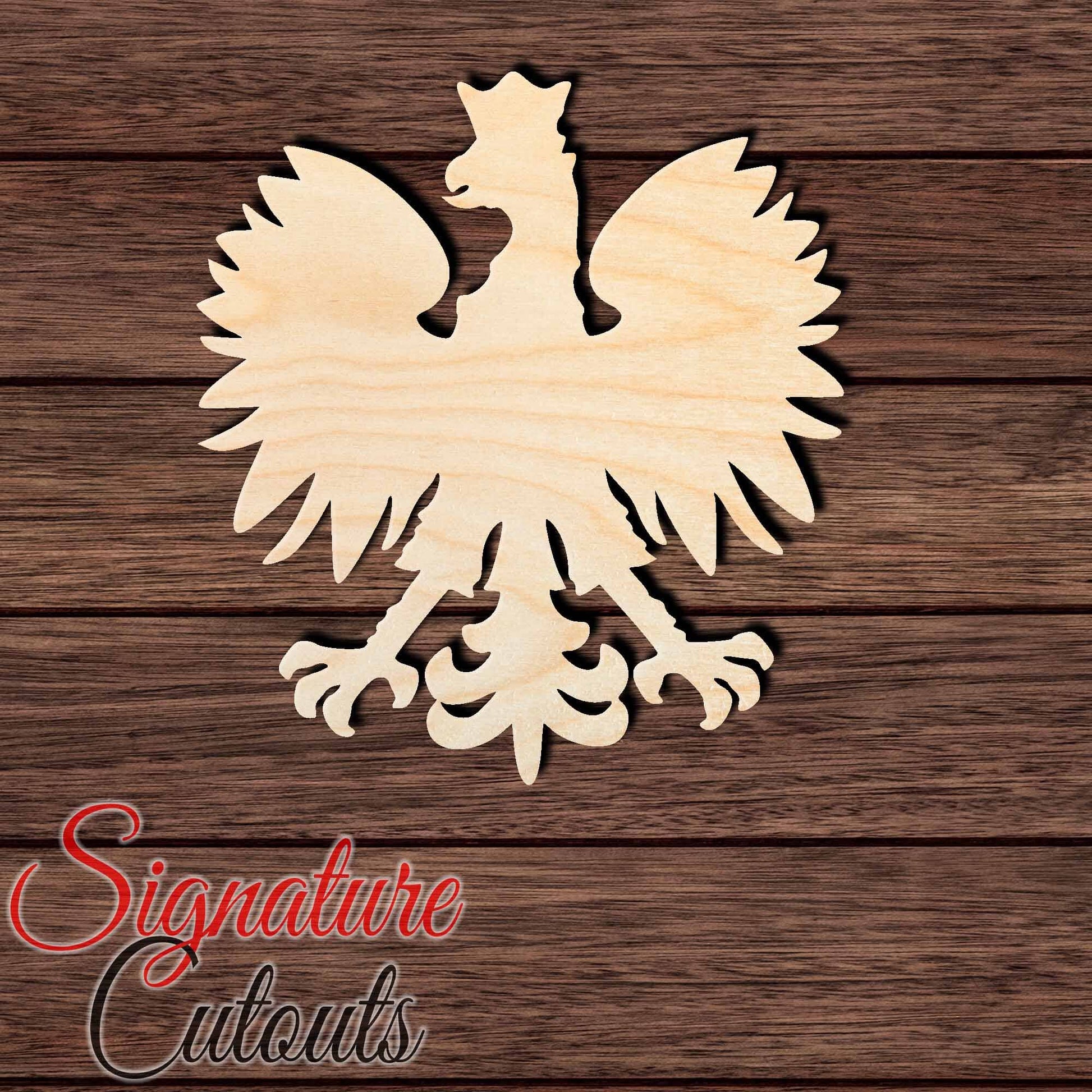 Poland Eagle Shape Cutout in Wood Craft Shapes & Bases Signature Cutouts 