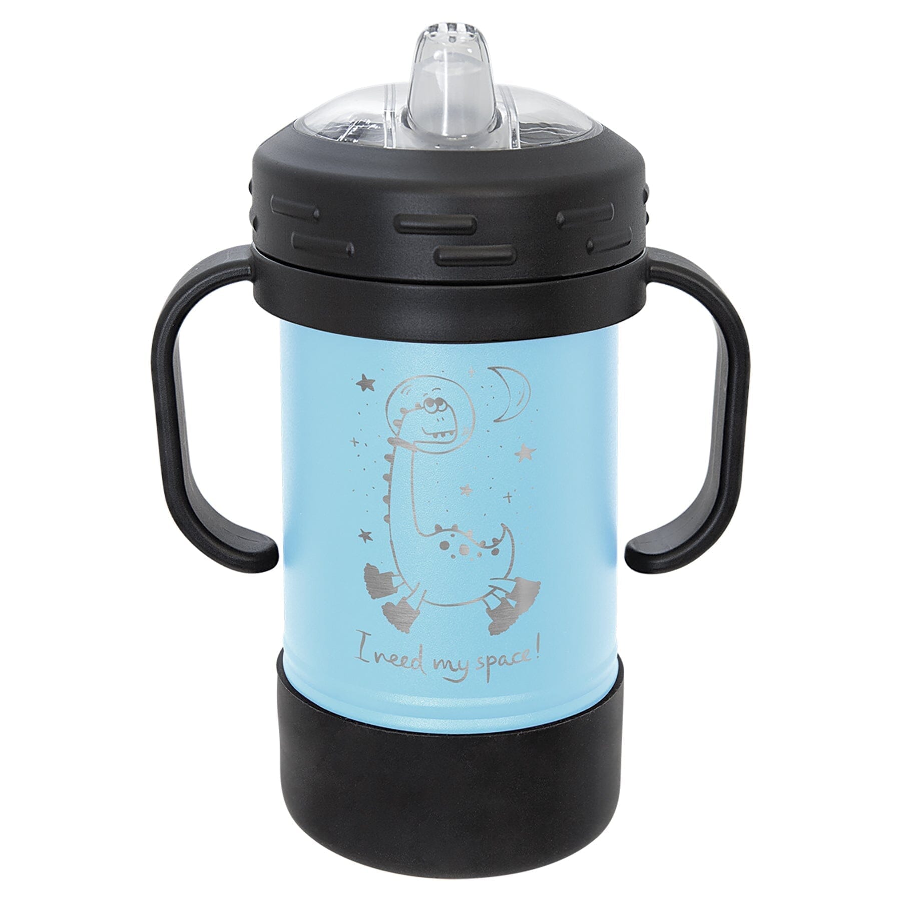 Polar Camel 10 oz. Stainless Steel Sippy Cups Signature Cutouts Light Blue 