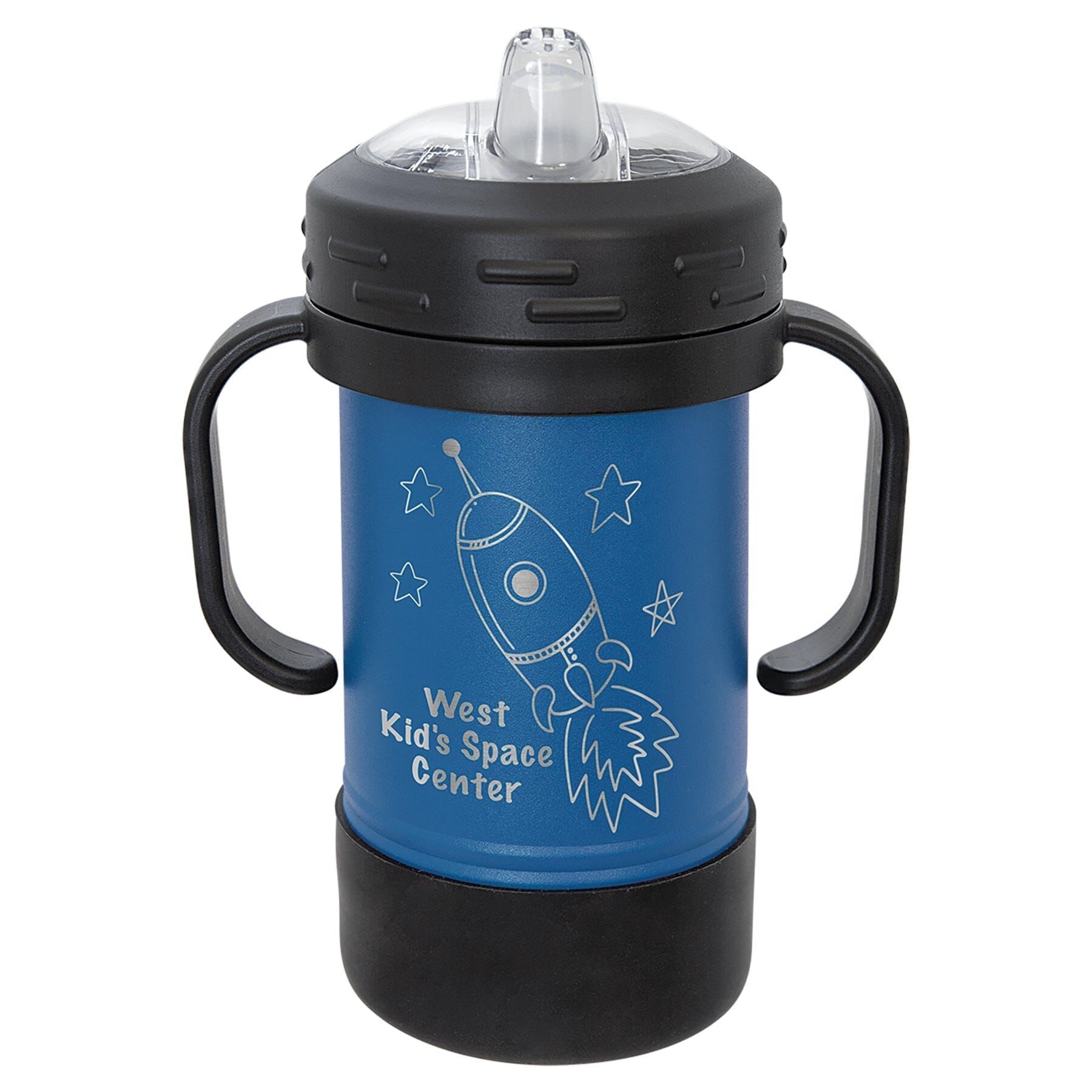 Polar Camel 10 oz. Stainless Steel Sippy Cups Signature Cutouts Royal Blue 