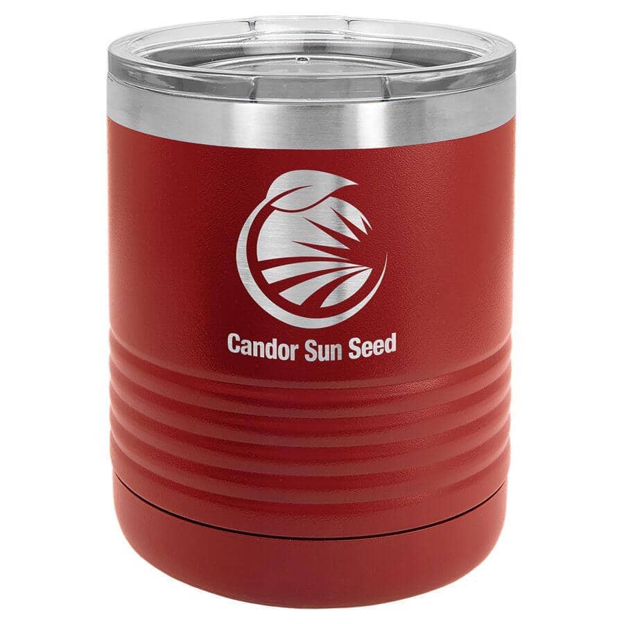 Polar Camel 10 oz. Stainless Steel Travel Mugs Signature Cutouts Maroon 
