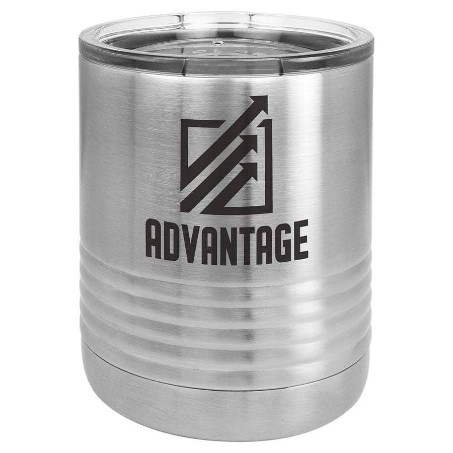 Polar Camel 10 oz. Stainless Steel Travel Mugs Signature Cutouts Stainless 