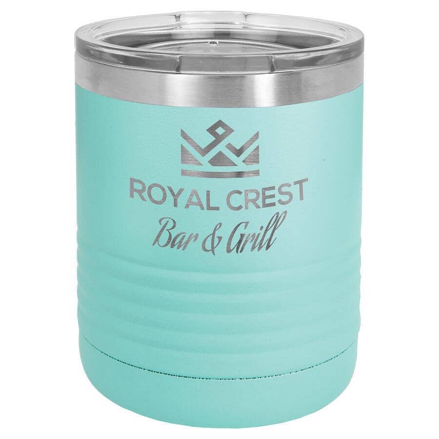 Polar Camel 10 oz. Stainless Steel Travel Mugs Signature Cutouts Teal 
