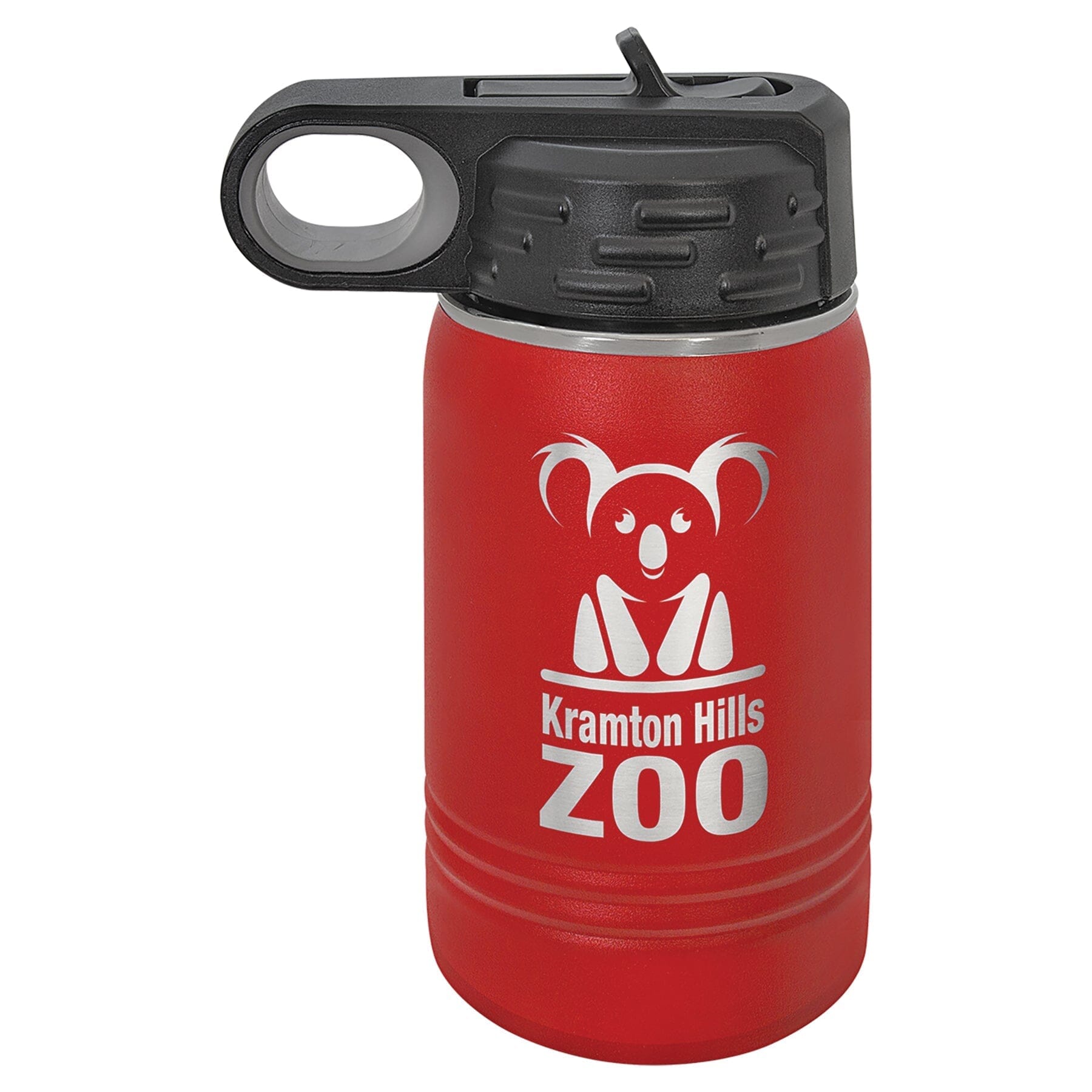 Polar Camel 12 oz. Stainless Steel Water Bottles Signature Cutouts Red 