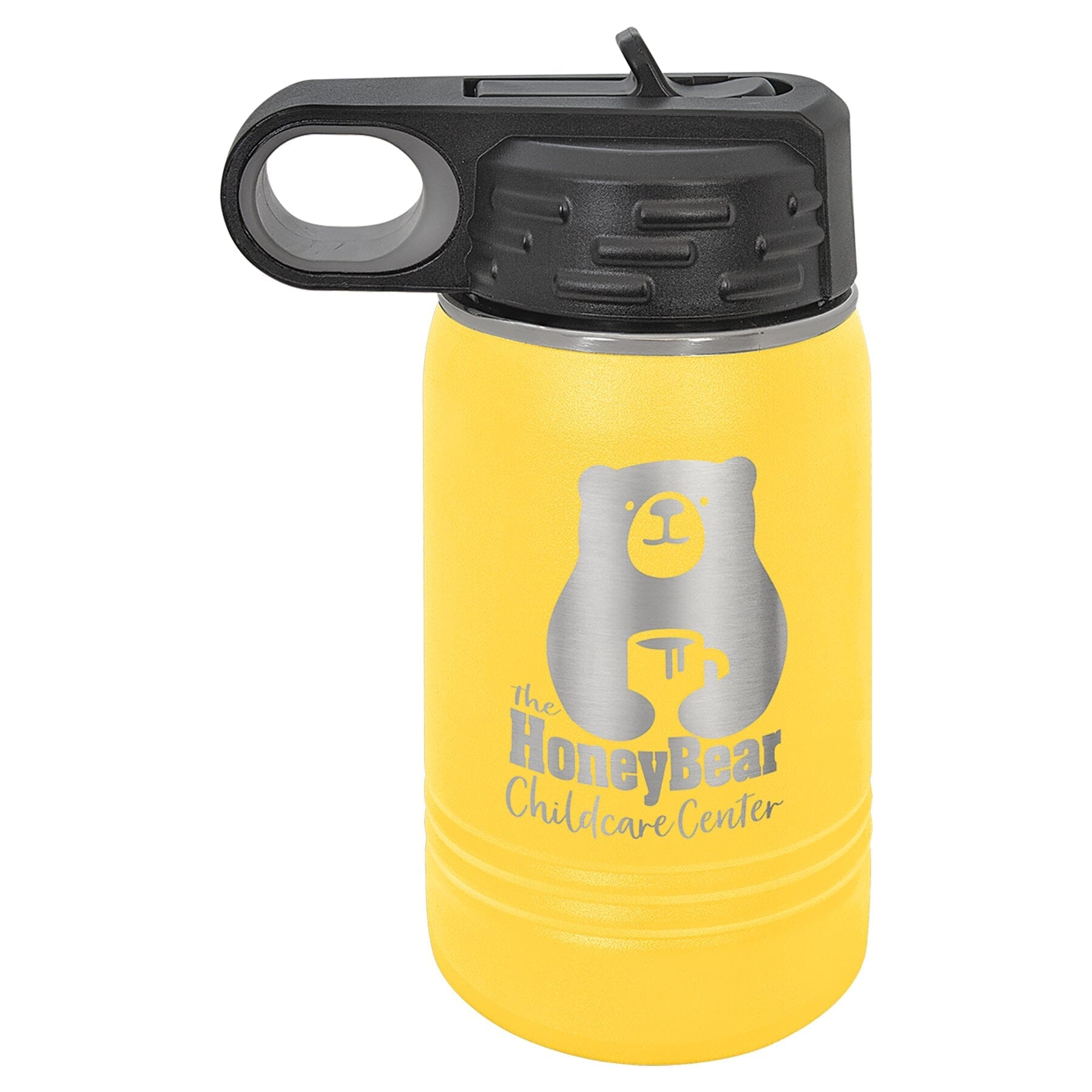 Polar Camel 12 oz. Stainless Steel Water Bottles Signature Cutouts Yellow 