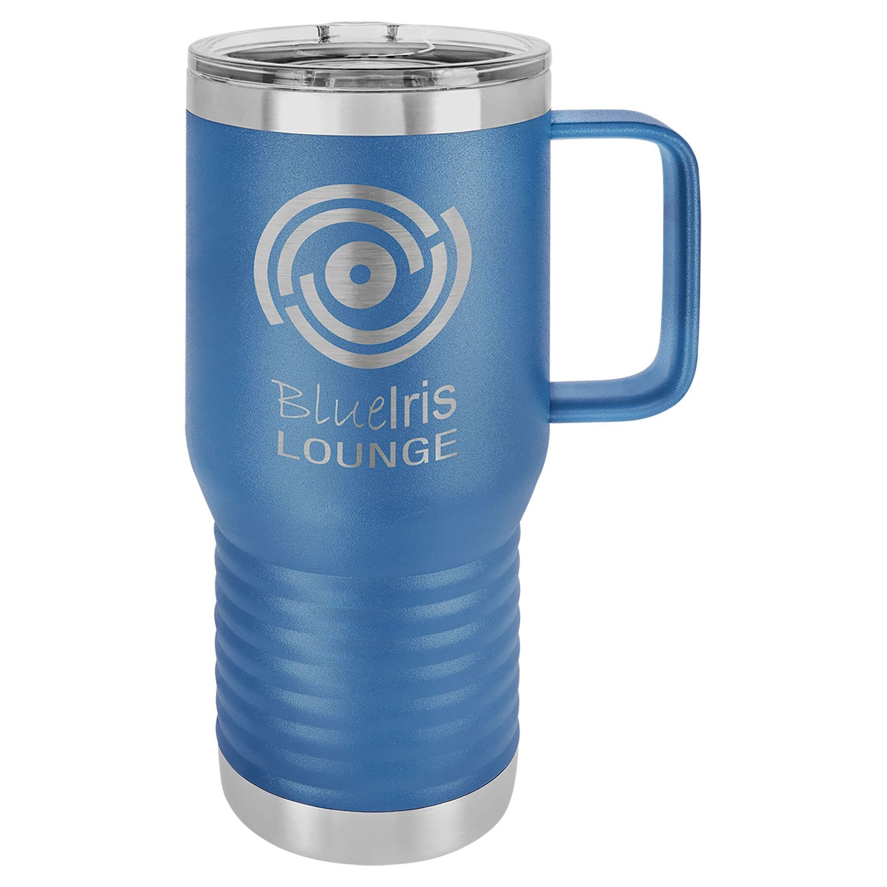 Polar Camel 20 oz Stainless Steel Travel Mug w/Handle Signature Cutouts Royal Blue Standard 
