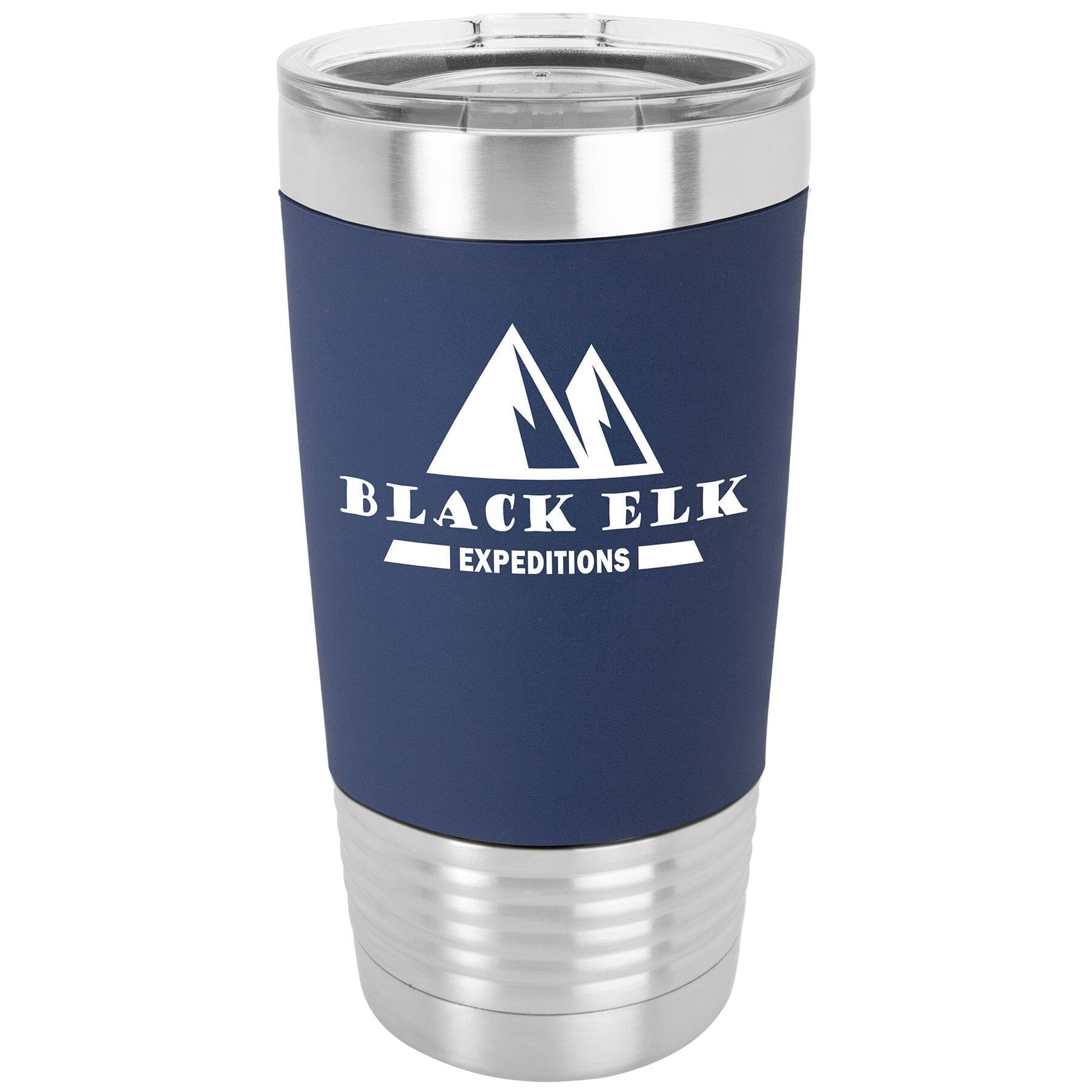 Polar Camel 20oz Laserable Silicone Travel Mug Signature Cutouts Navy/White Standard 