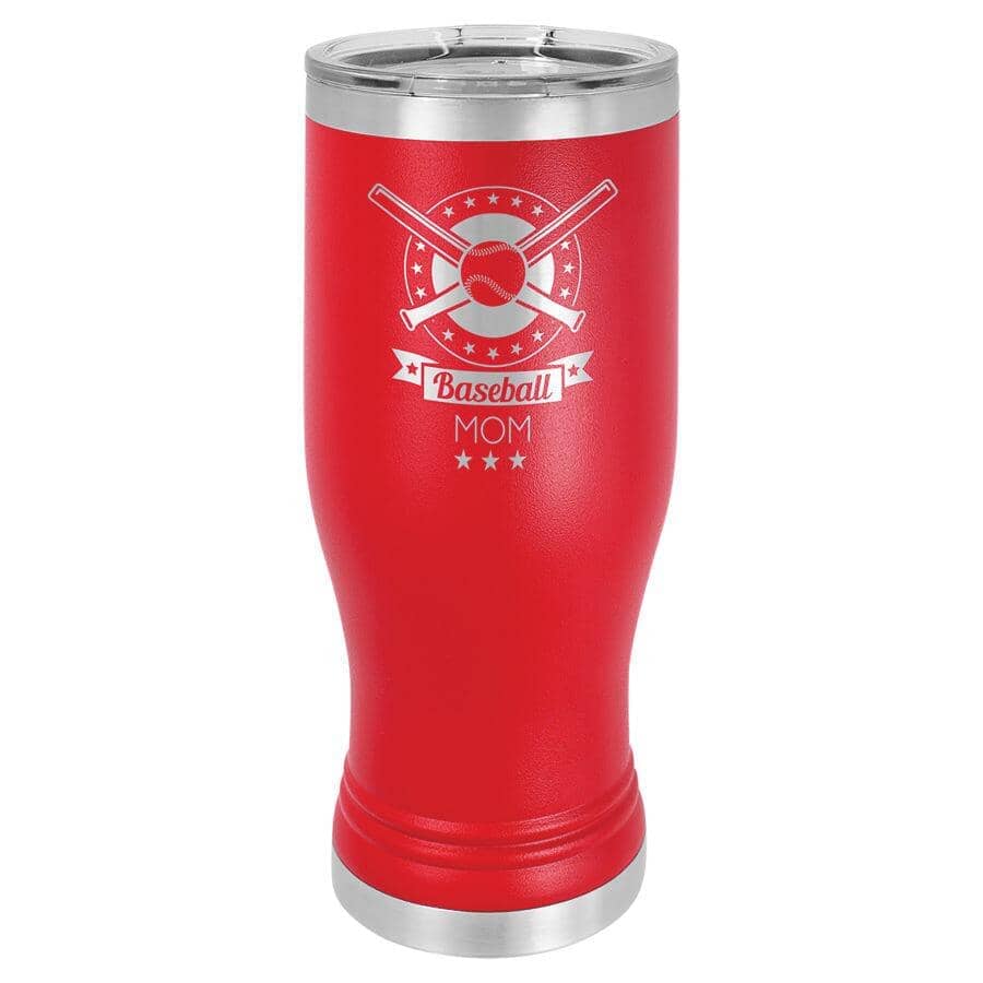 Polar Camel 20oz Stainless Steel Pilsner Travel Mugs Signature Cutouts Red Standard 