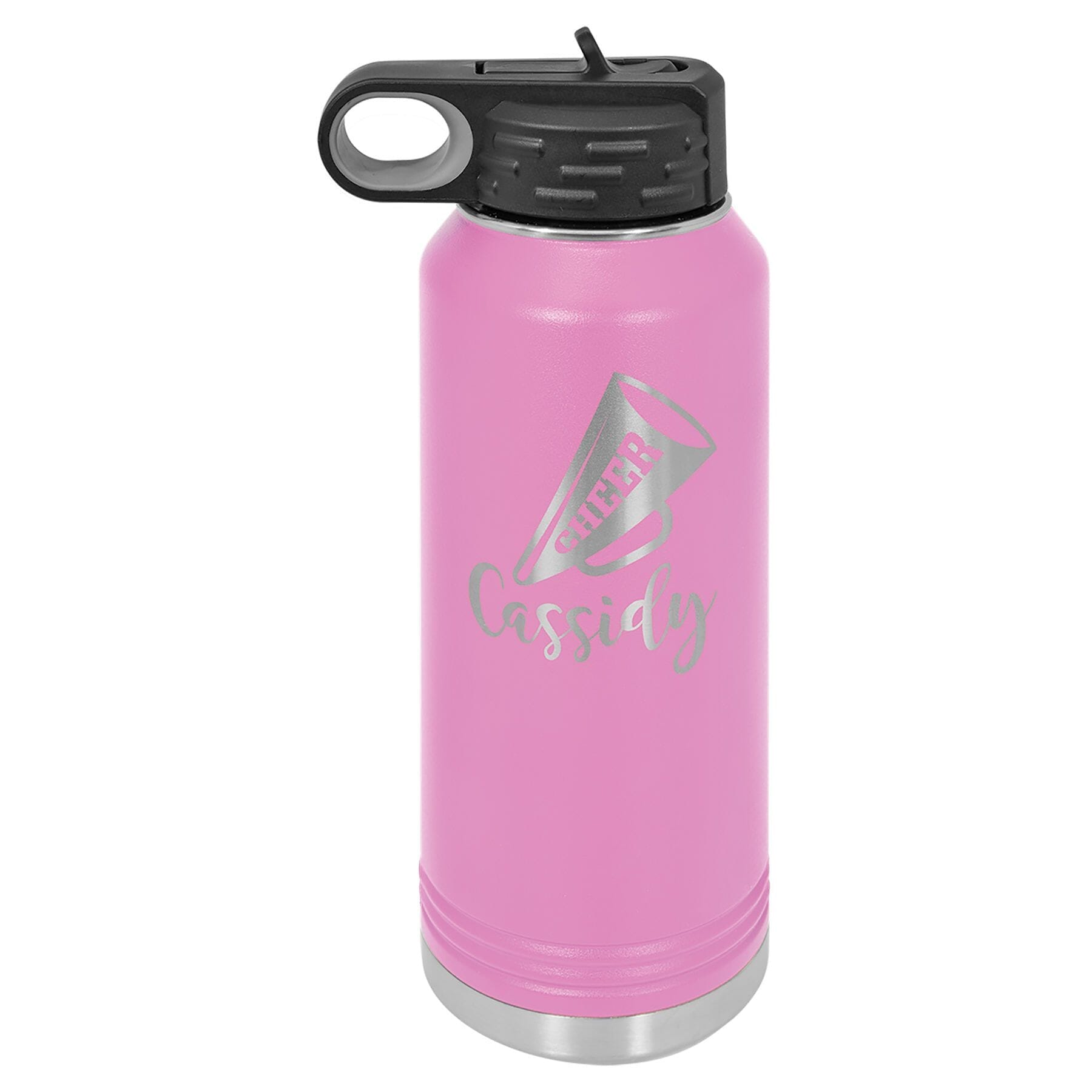 Polar Camel 32 oz. Stainless Steel Water Bottle Signature Cutouts Light Purple 