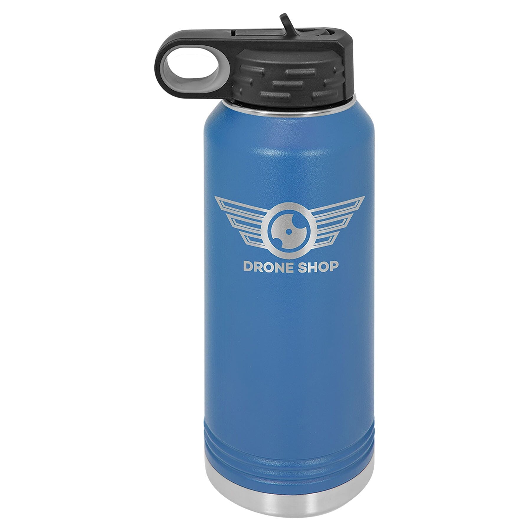 Polar Camel 32 oz. Stainless Steel Water Bottle Signature Cutouts Royal Blue 