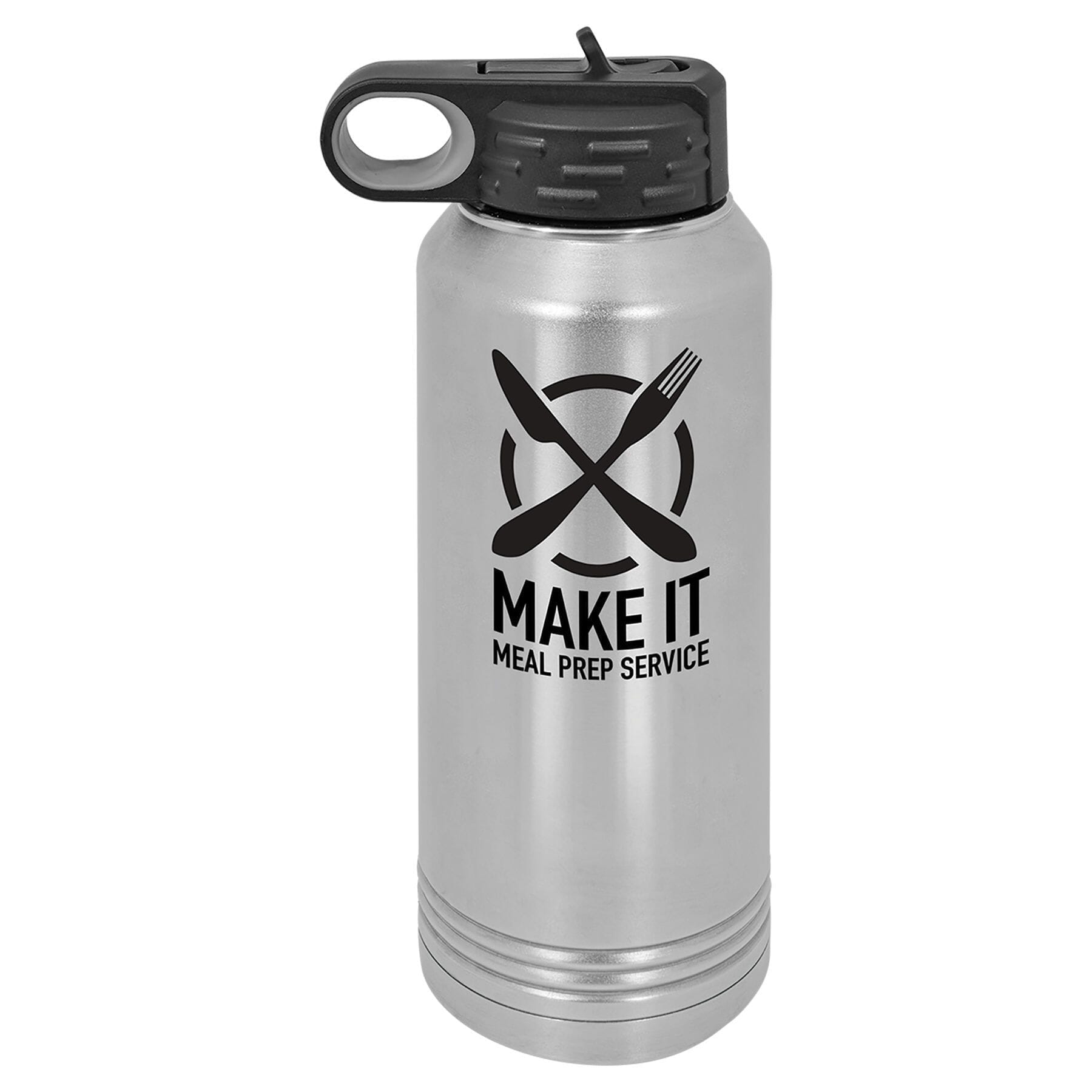 Polar Camel 32 oz. Stainless Steel Water Bottle Signature Cutouts Stainless 