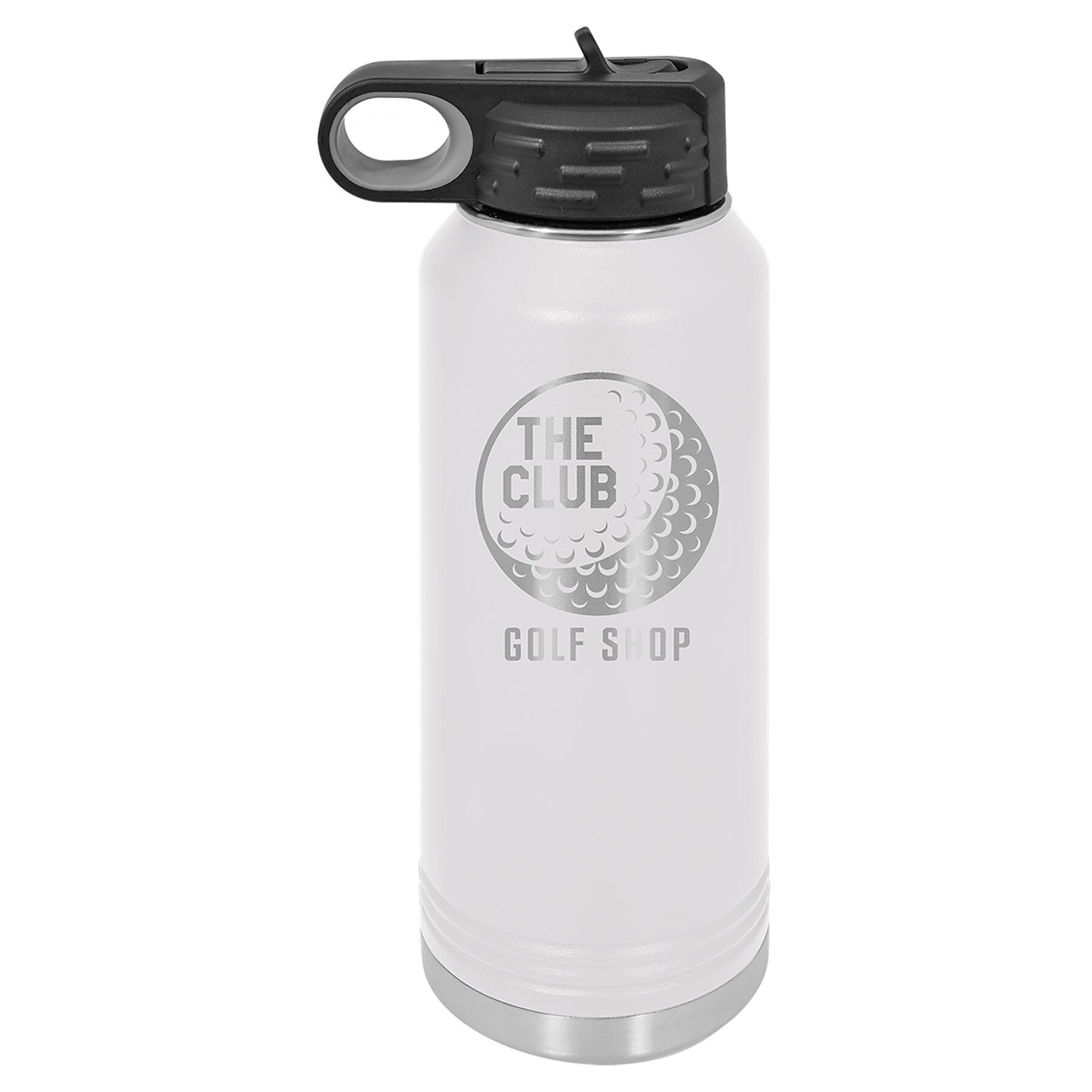 Polar Camel 32 oz. Stainless Steel Water Bottle Signature Cutouts White 