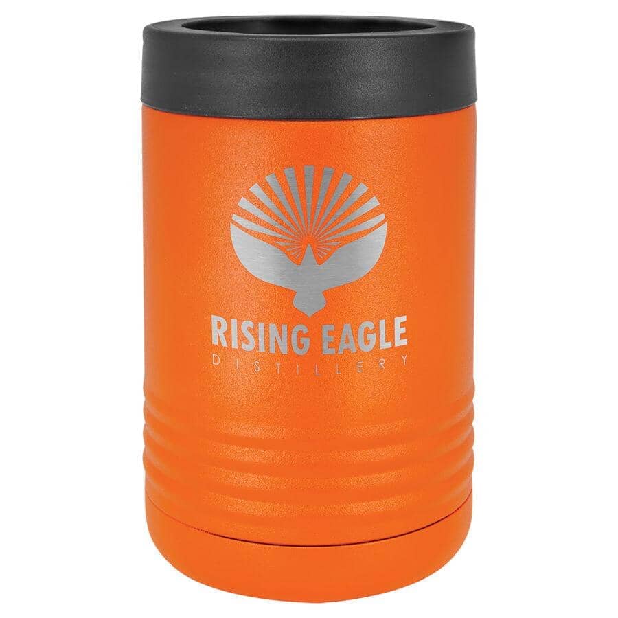 Polar Camel Stainless Steel Insulated Beverage/Can Holder Signature Cutouts Orange 