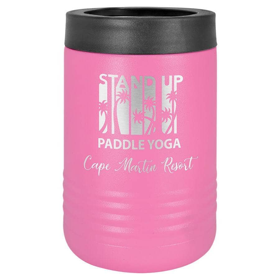 Polar Camel Stainless Steel Insulated Beverage/Can Holder Signature Cutouts Pink 