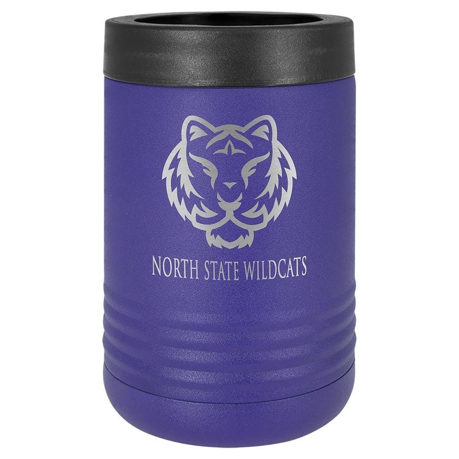 Polar Camel Stainless Steel Insulated Beverage/Can Holder Signature Cutouts Purple 
