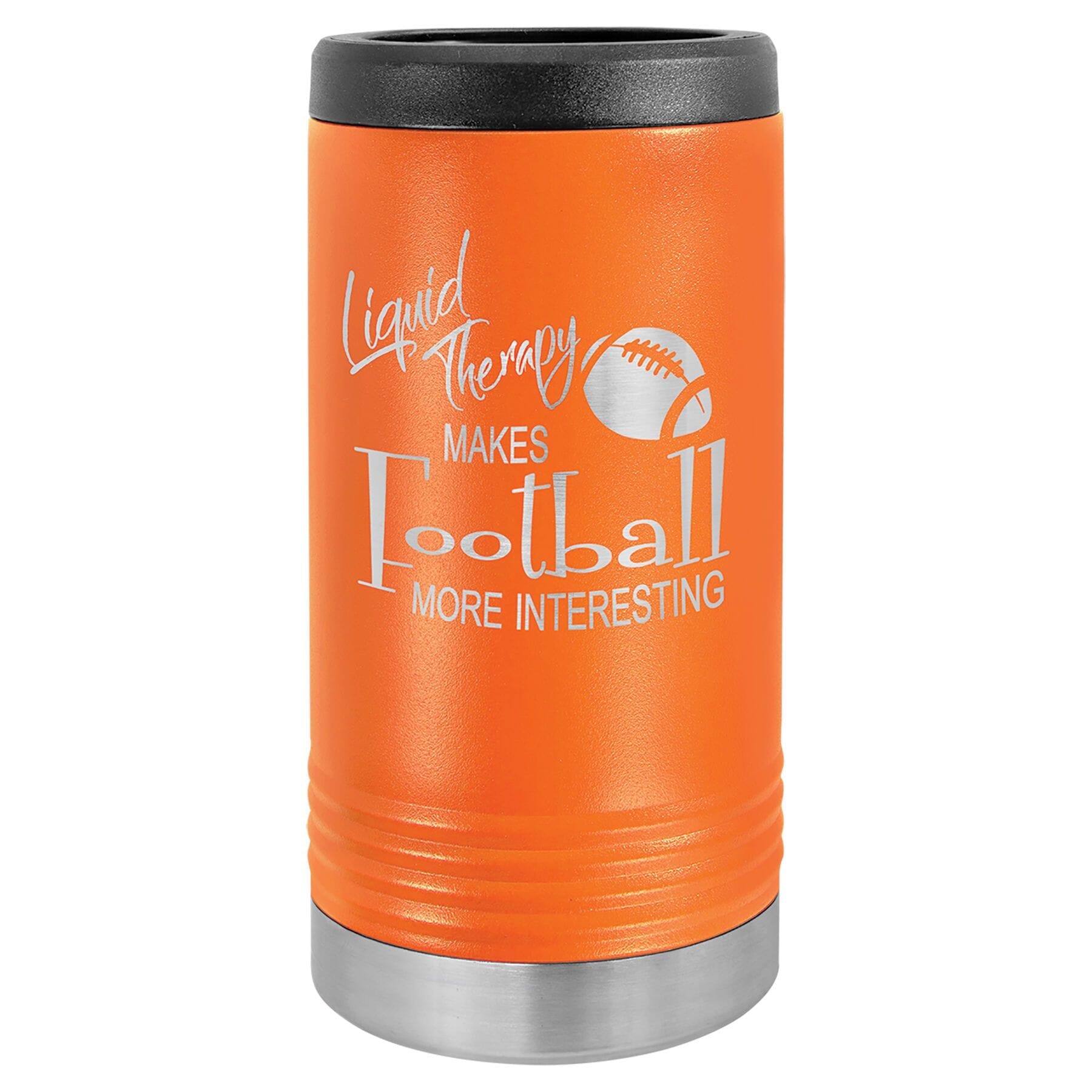 Polar Camel Stainless Steel Insulated Slim Beverage/Can Holder Signature Cutouts Orange 