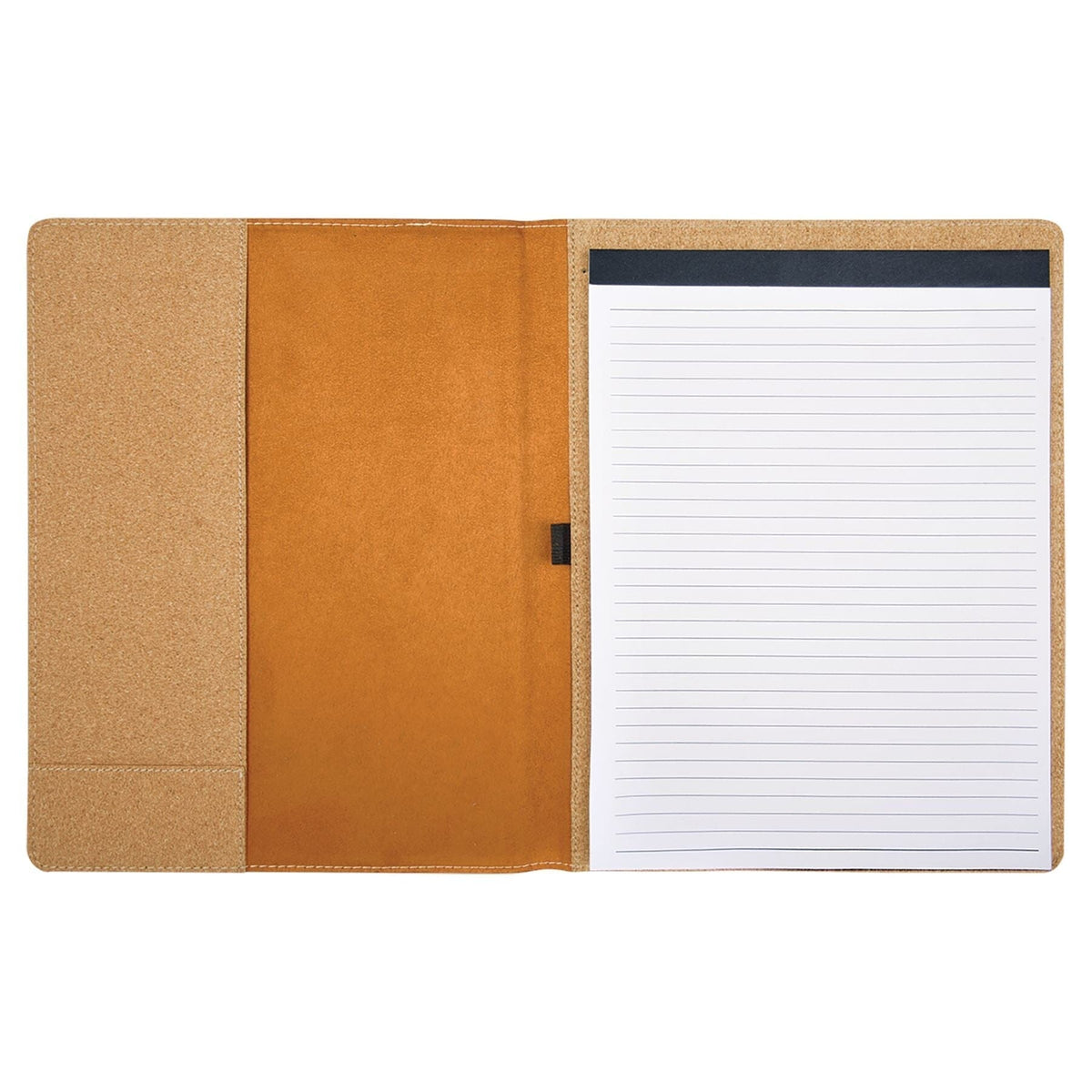 Portfolio/Padfolio w/Notepad, 9-1/2" x 12" Laserable Leatherette Signature Cutouts 