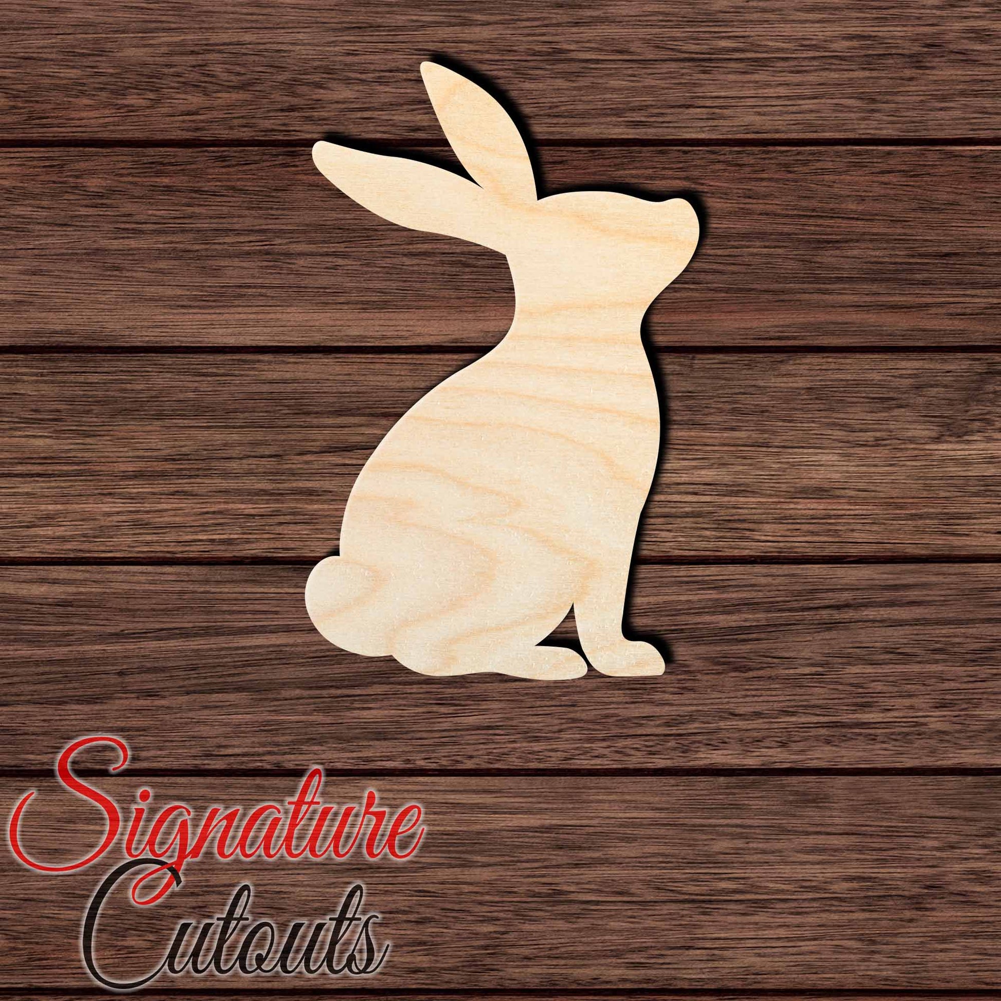 Rabbit 037 Shape Cutout in Wood Craft Shapes & Bases Signature Cutouts 