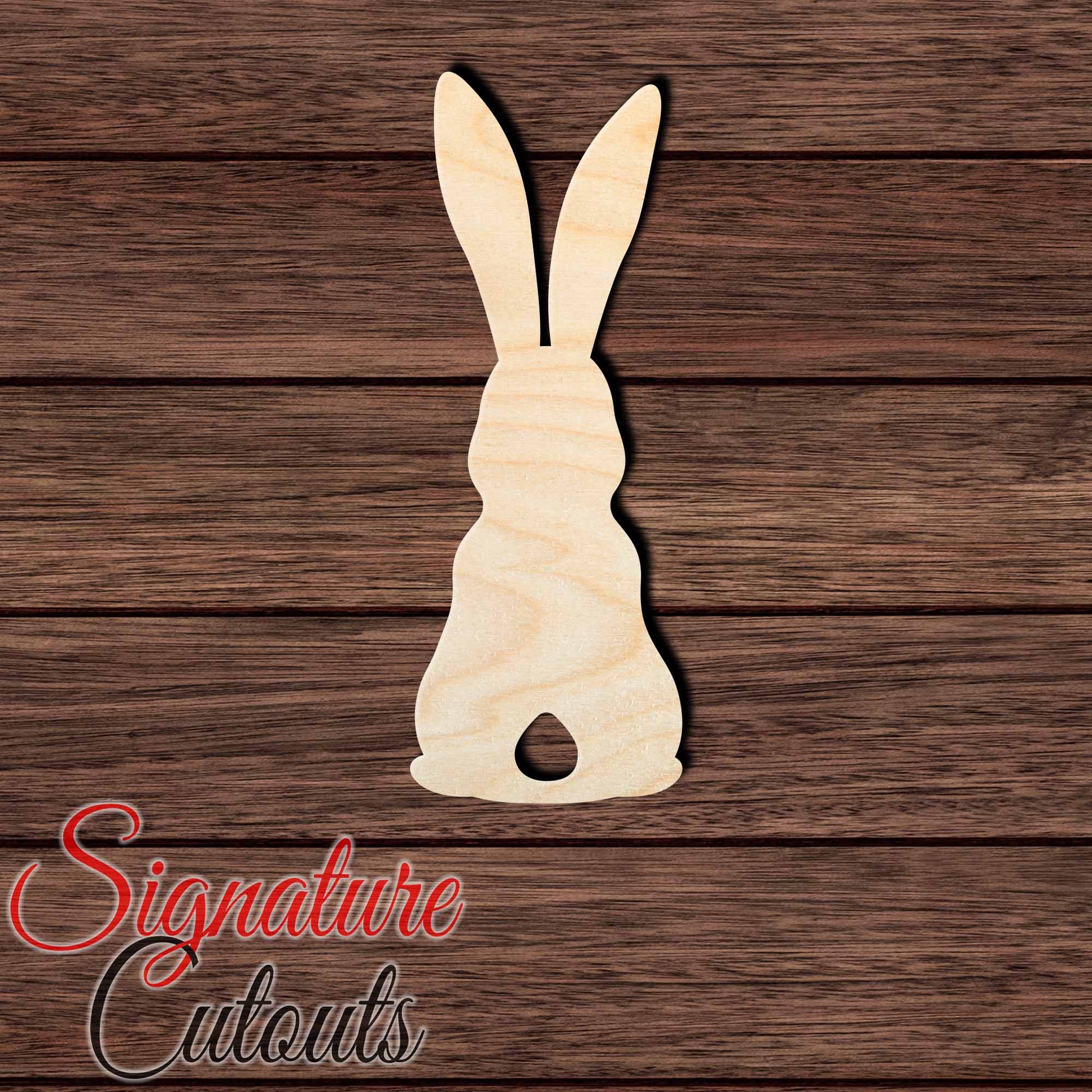 Rabbit 039 Shape Cutout in Wood Craft Shapes & Bases Signature Cutouts 
