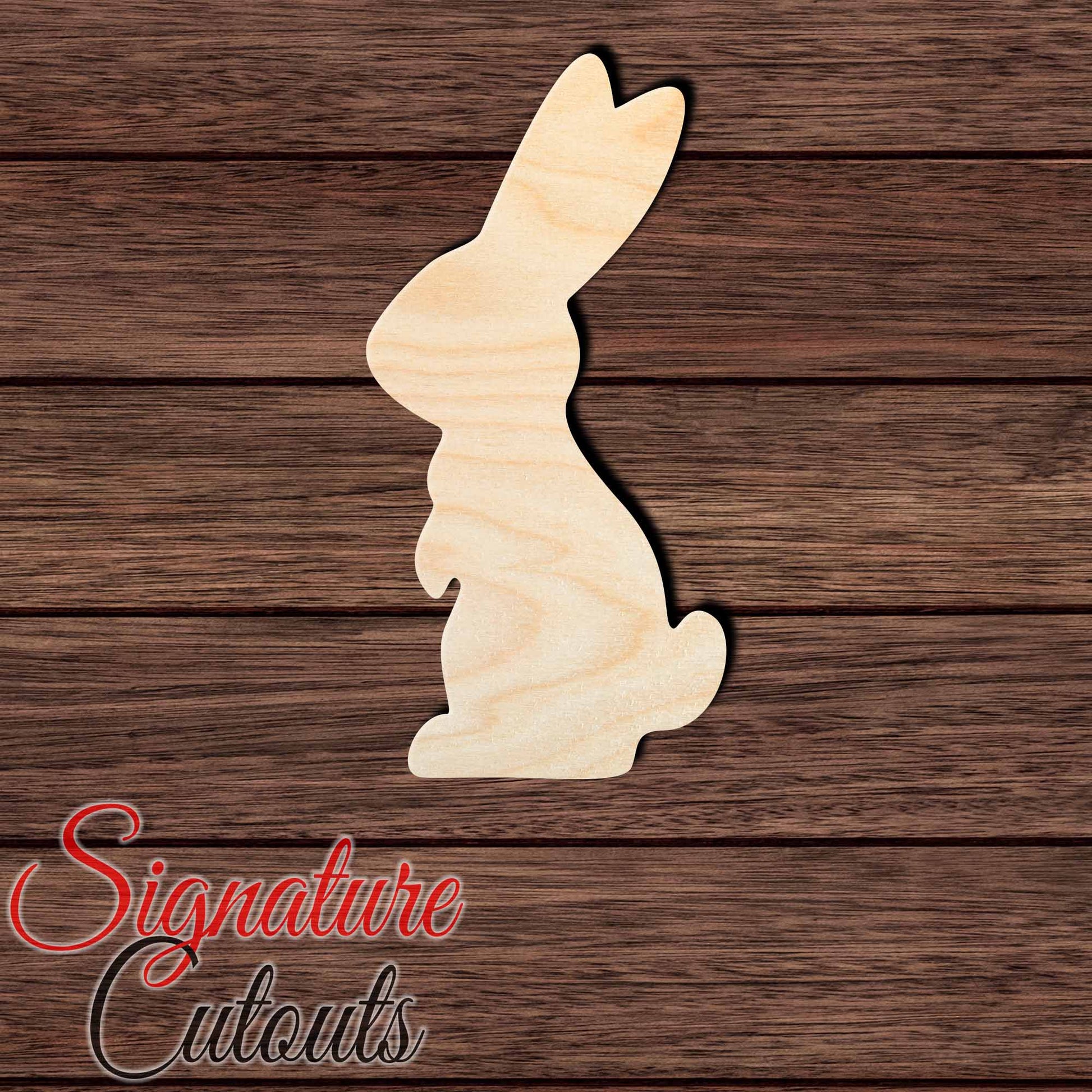 Rabbit 041 Shape Cutout in Wood Craft Shapes & Bases Signature Cutouts 