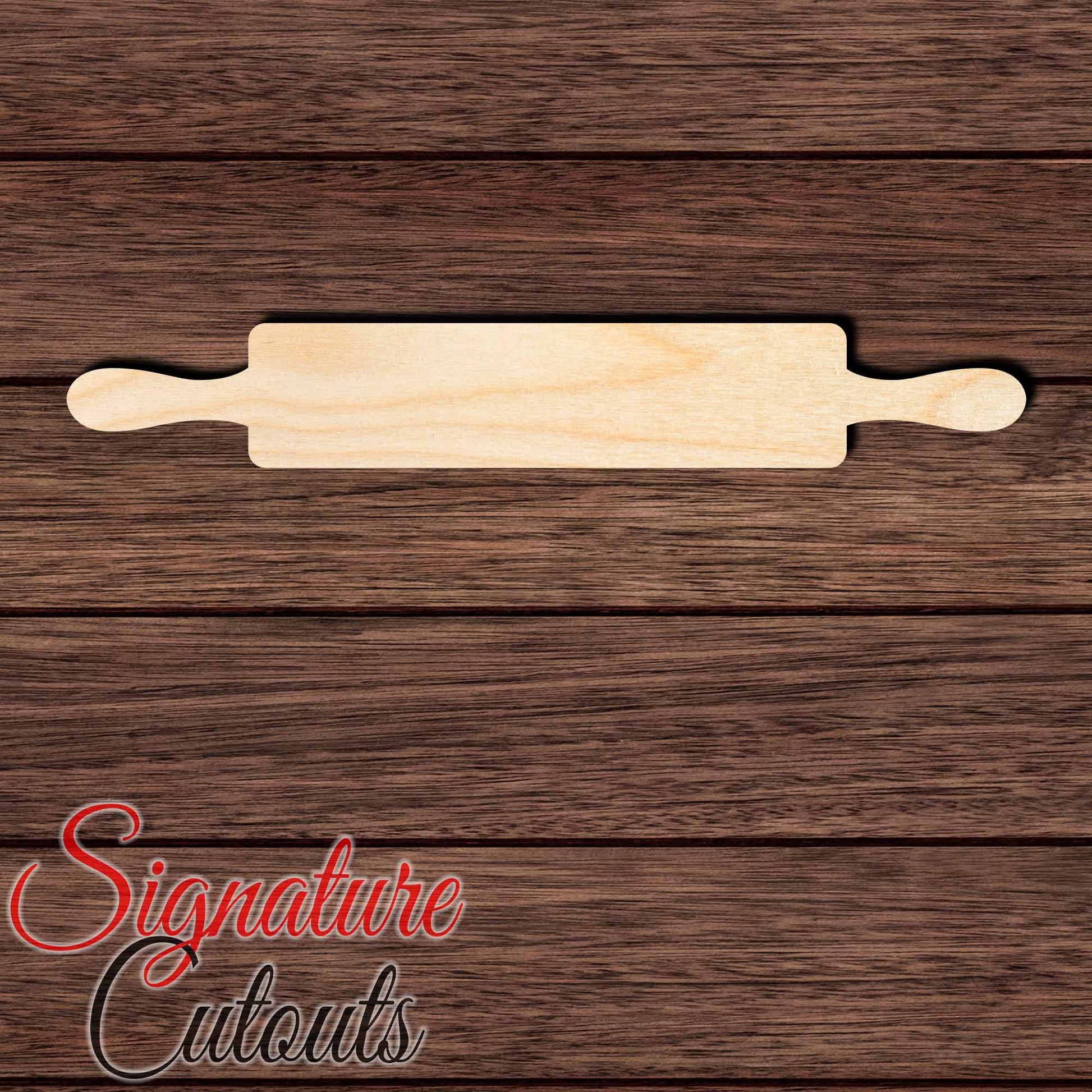 Rolling Pin 001 Shape Cutout in Wood Craft Shapes & Bases Signature Cutouts 