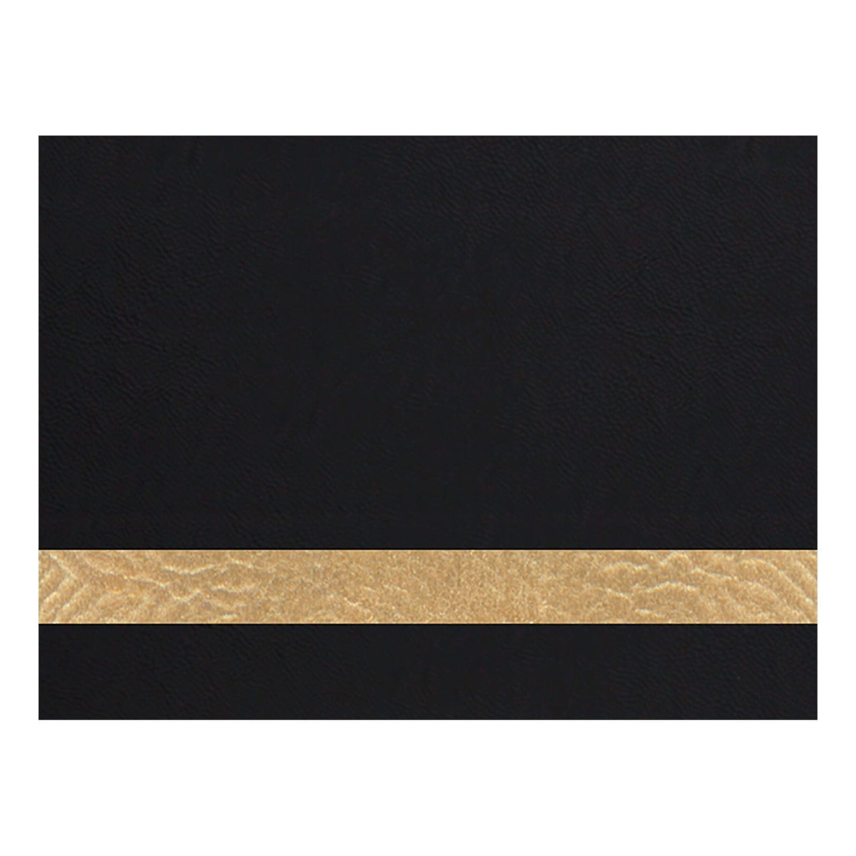 Sheet Stock w/Adhesive Backing, Laserable Leatherette, 12" x 18" Signature Cutouts Black/Gold 