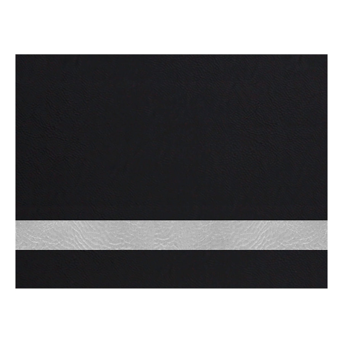 Sheet Stock w/Adhesive Backing, Laserable Leatherette, 12" x 18" Signature Cutouts Black/Silver 