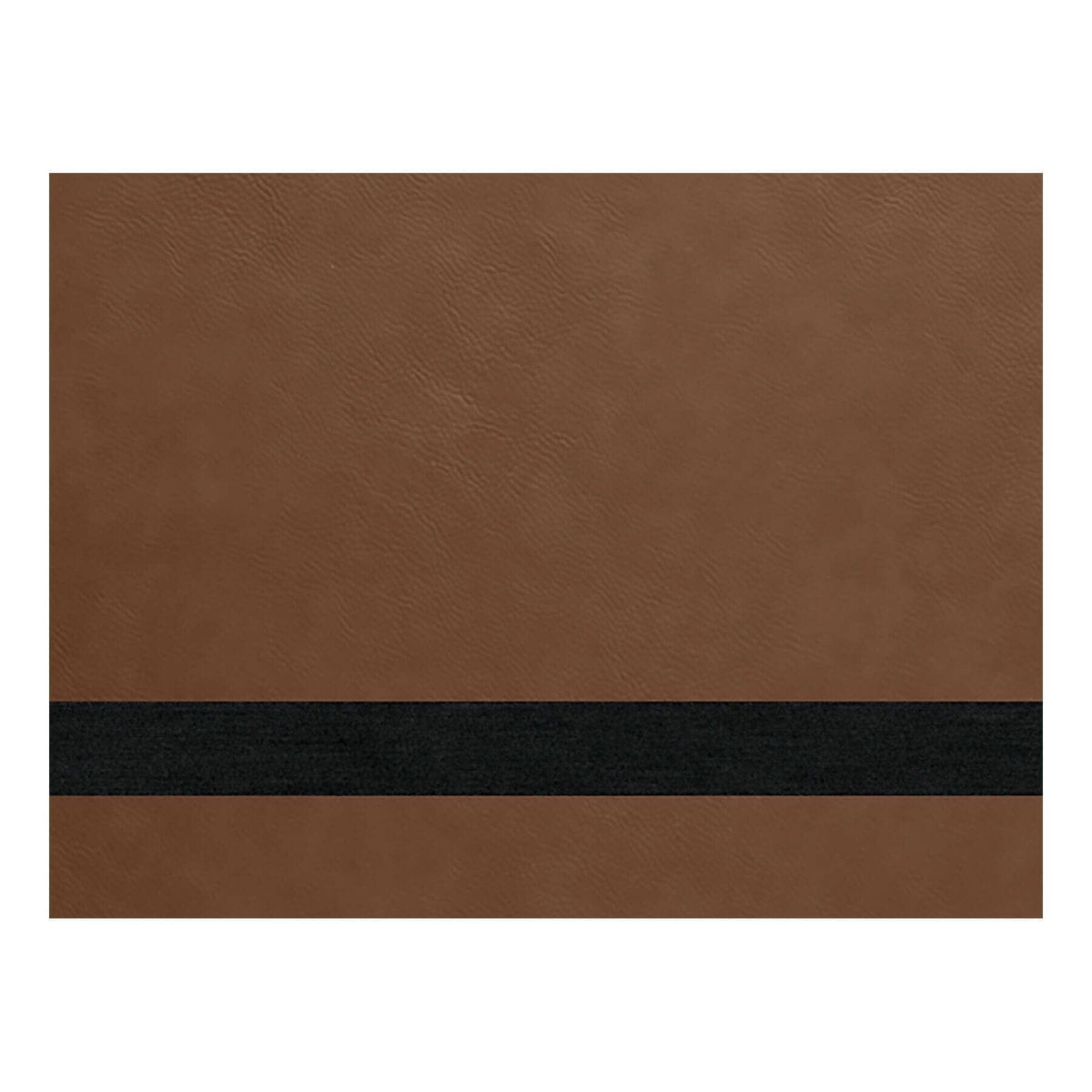 Sheet Stock w/Adhesive Backing, Laserable Leatherette, 12" x 18" Signature Cutouts Dark Brown/Black 