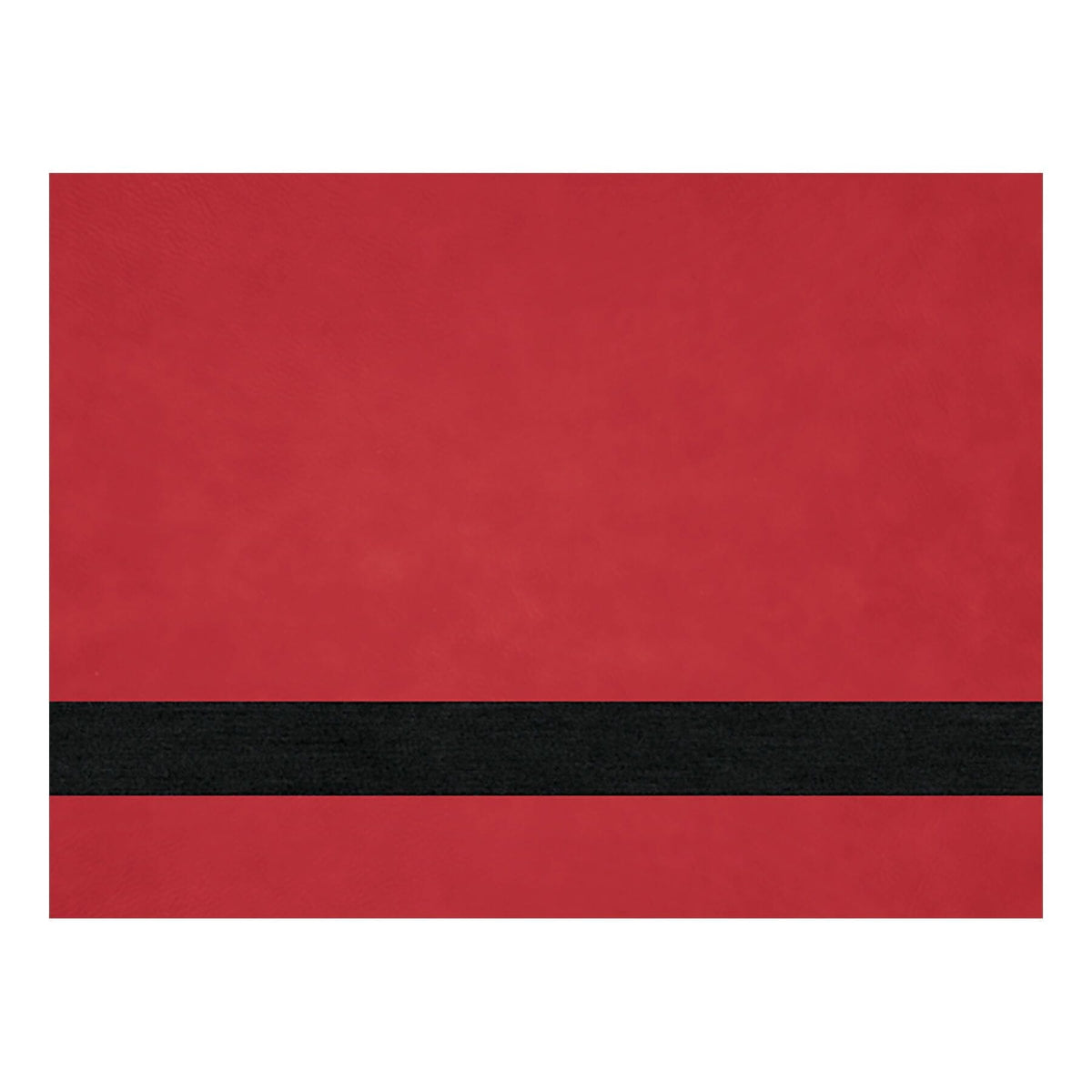 Sheet Stock w/Adhesive Backing, Laserable Leatherette, 12" x 18" Signature Cutouts Red/Black 