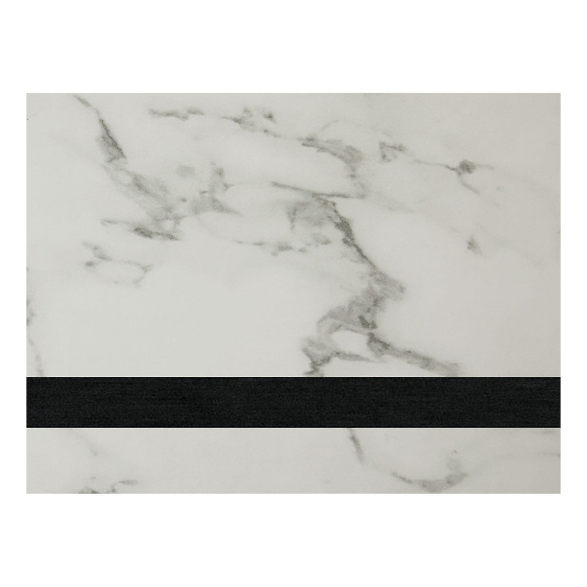 Sheet Stock w/Adhesive Backing, Laserable Leatherette, 12" x 18" Signature Cutouts White Marble/Black 