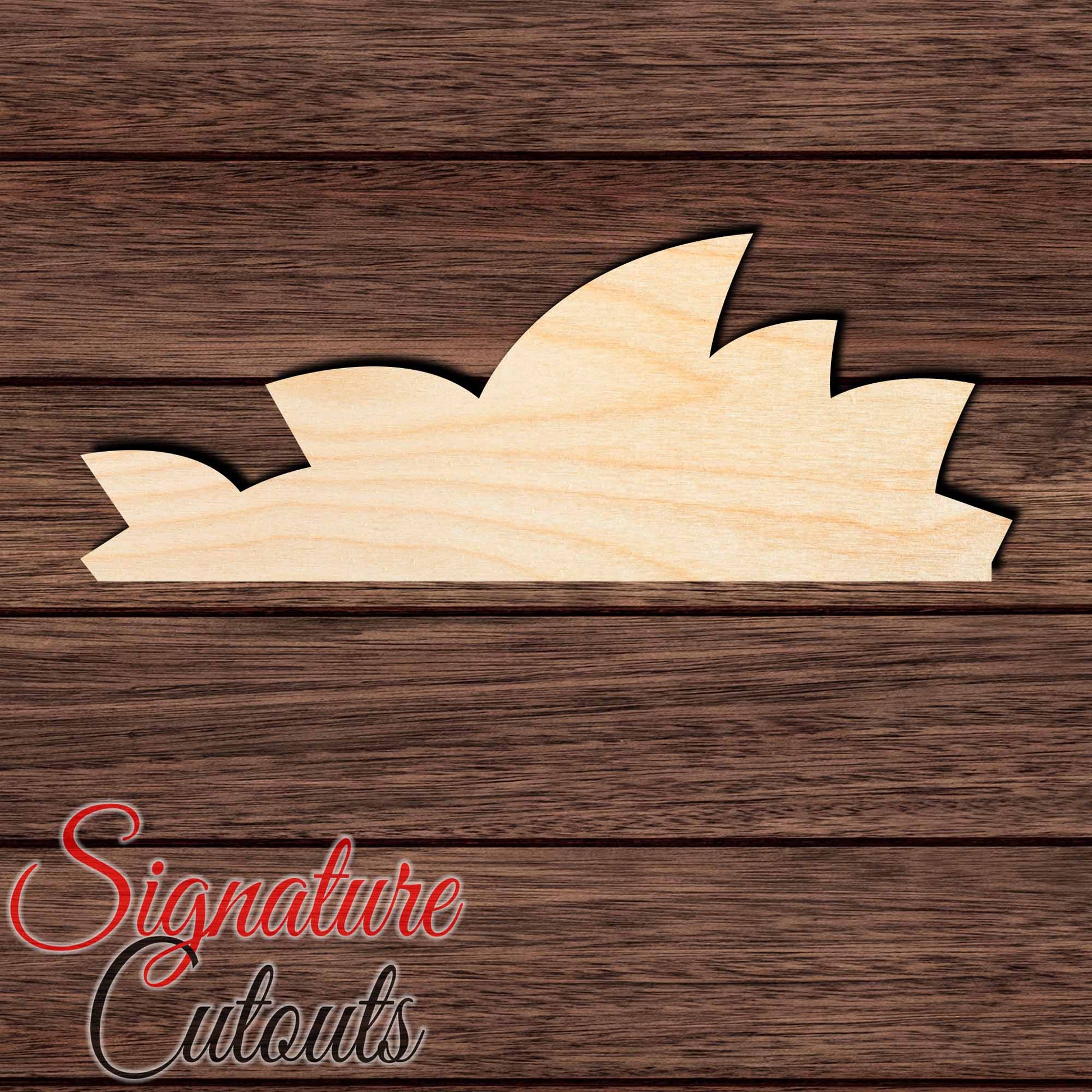Sydney Opera House Shape Cutout in Wood Craft Shapes & Bases Signature Cutouts 