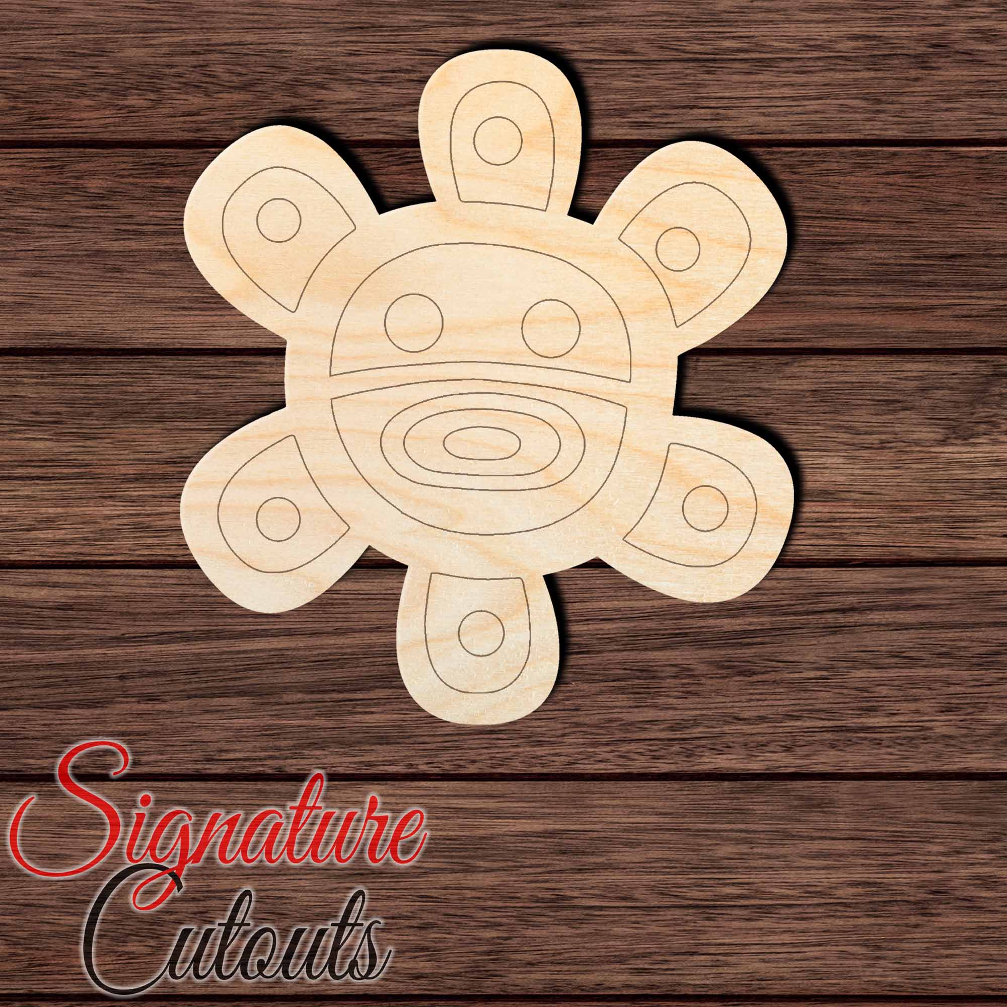 Taino Sun 001 - Paint by Line Shape Cutout