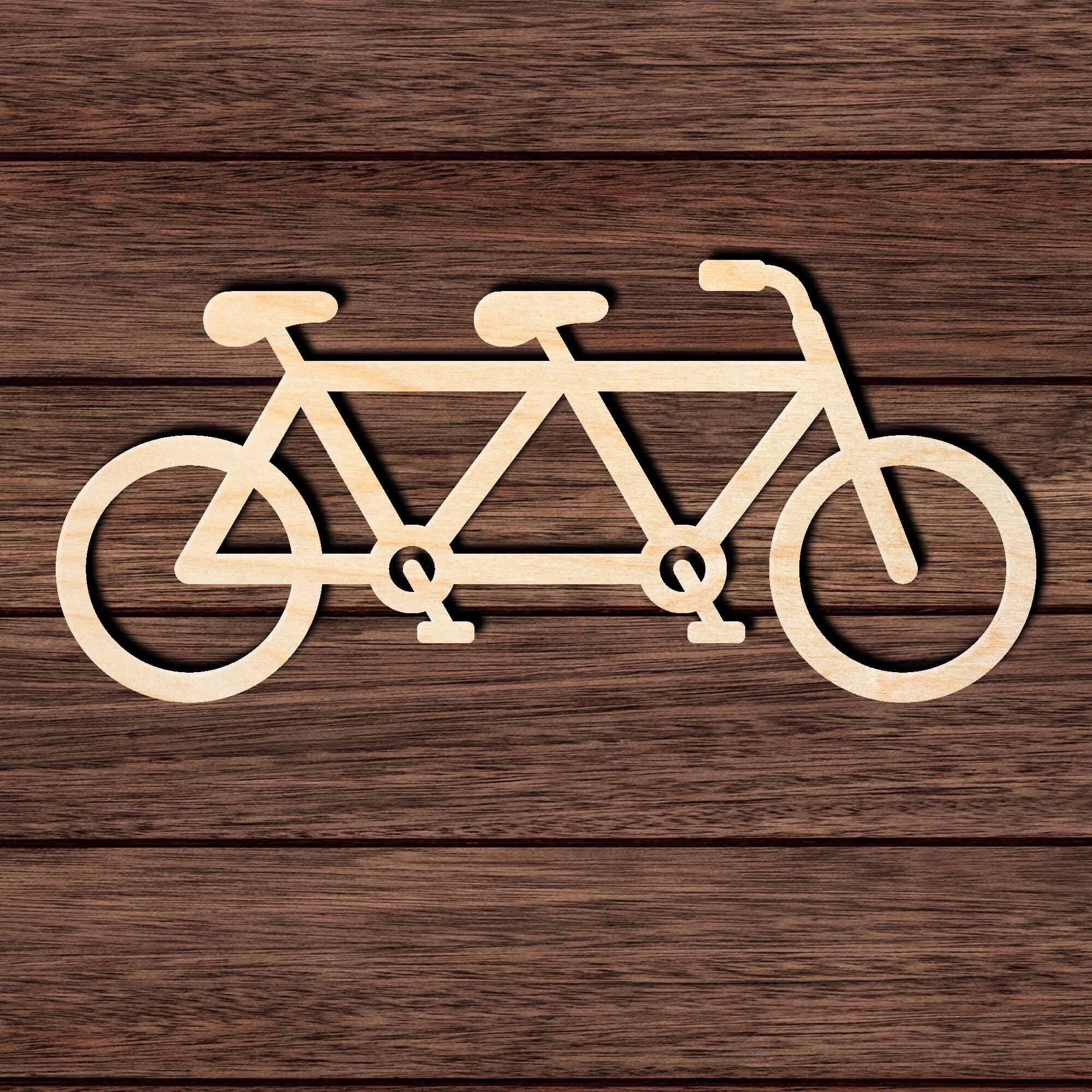 Tandem Bicycle 001 Shape Cutout Craft Shapes & Bases Signature Cutouts 