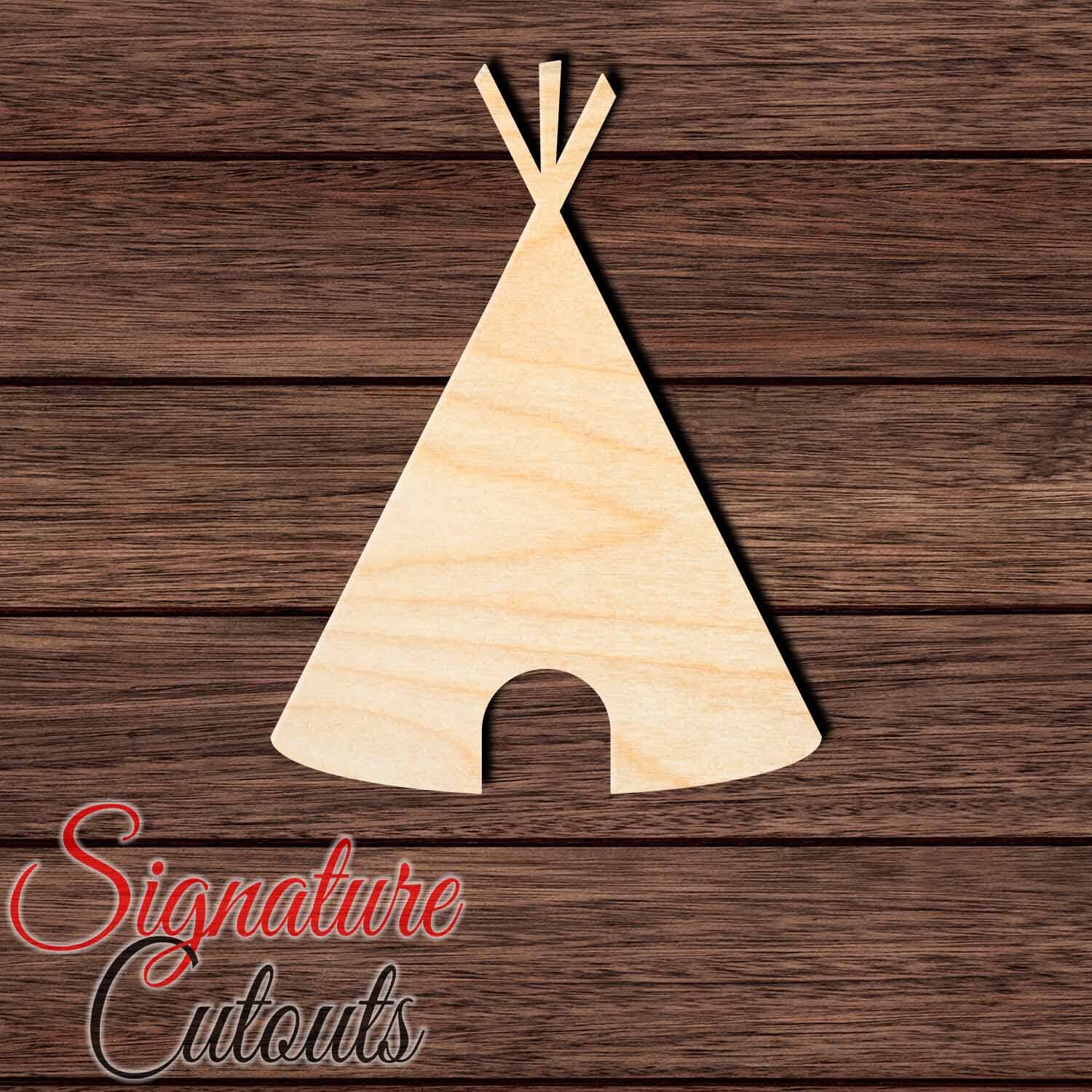 Teepee 001 Shape Cutout in Wood Craft Shapes & Bases Signature Cutouts 