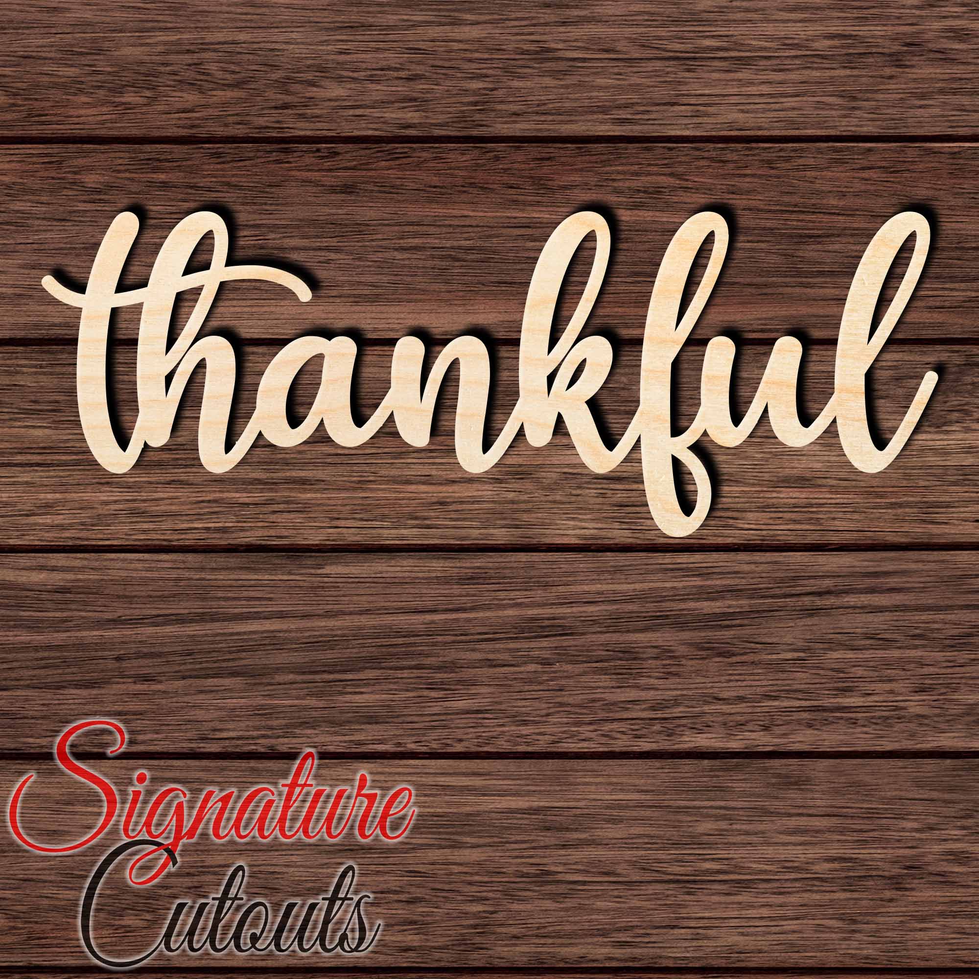 Thankful 001 Shape Cutout Craft Shapes & Bases Signature Cutouts 