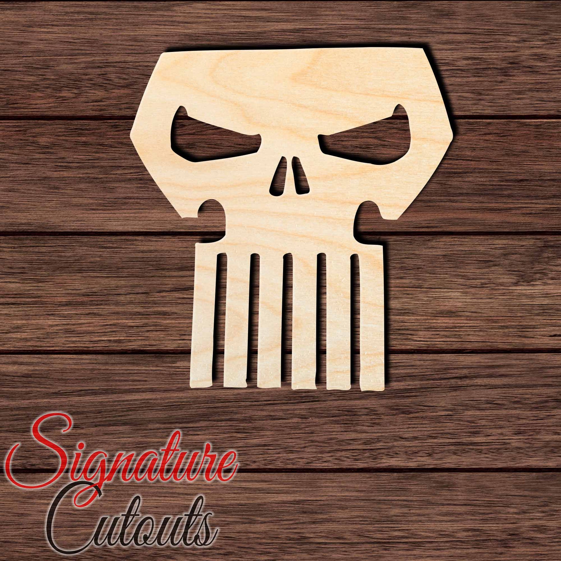 Thunderbolts Punisher Skull Shape Cutout Craft Shapes & Bases Signature Cutouts 