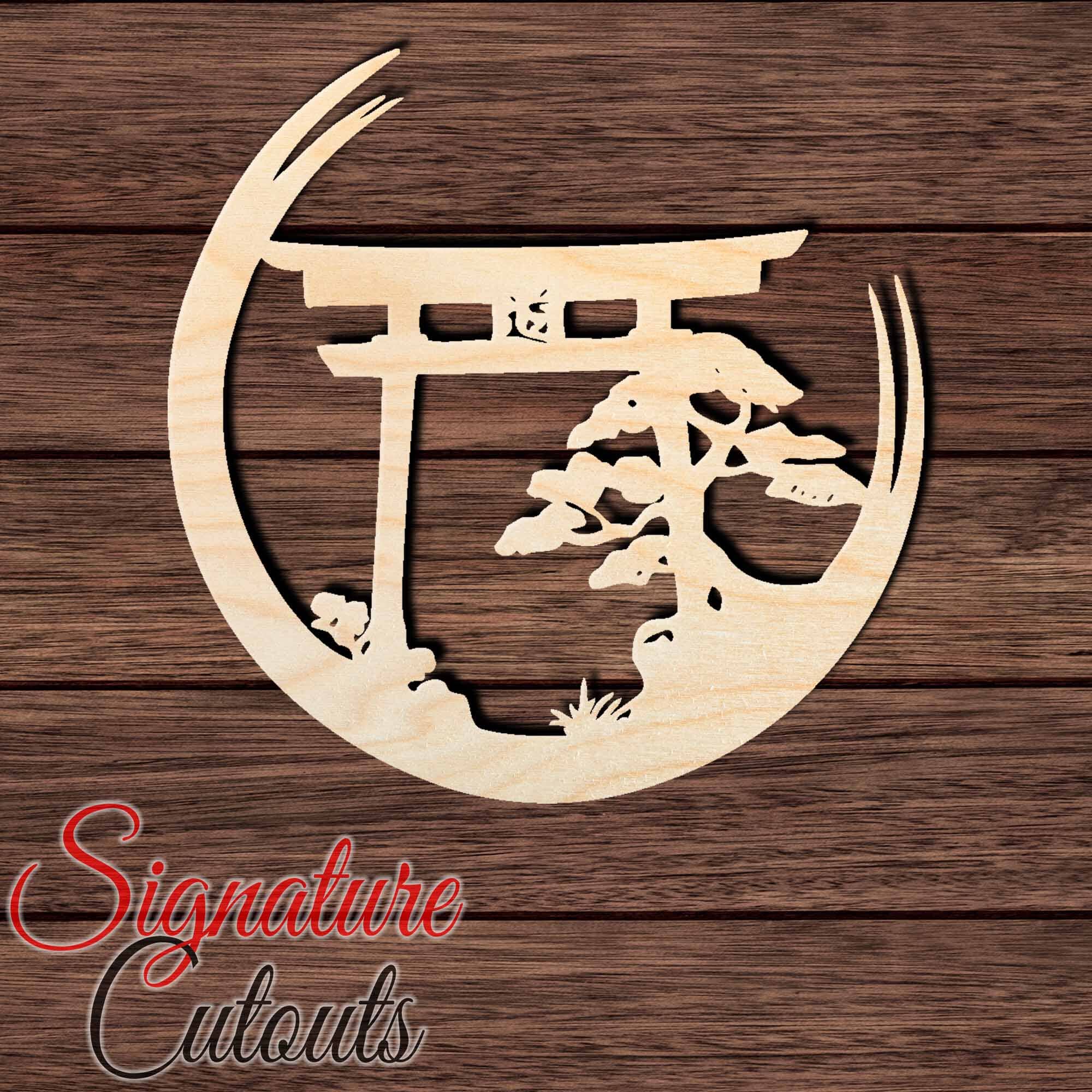 Torii Gate Japanese Tree 001 Shape Cutout Craft Shapes & Bases Signature Cutouts 