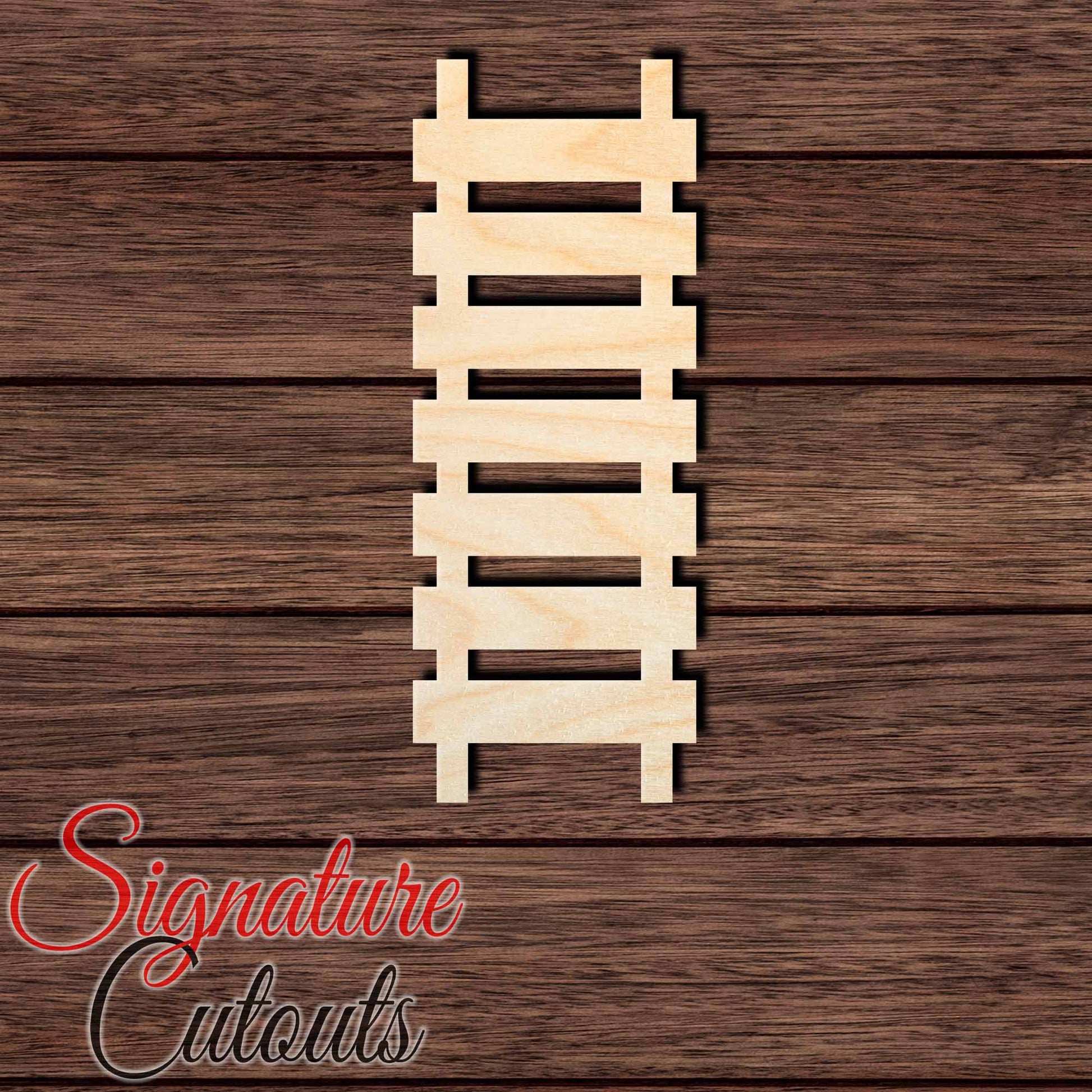 Train Track 001 Shape Cutout in Wood Craft Shapes & Bases Signature Cutouts 