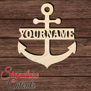 US Navy Anchor with your Custom Name / Text Shape Cutout Craft Shapes & Bases Signature Cutouts 