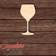 Wine Glass 007 - Shape Cutout in Wood Craft Shapes & Bases Signature Cutouts 