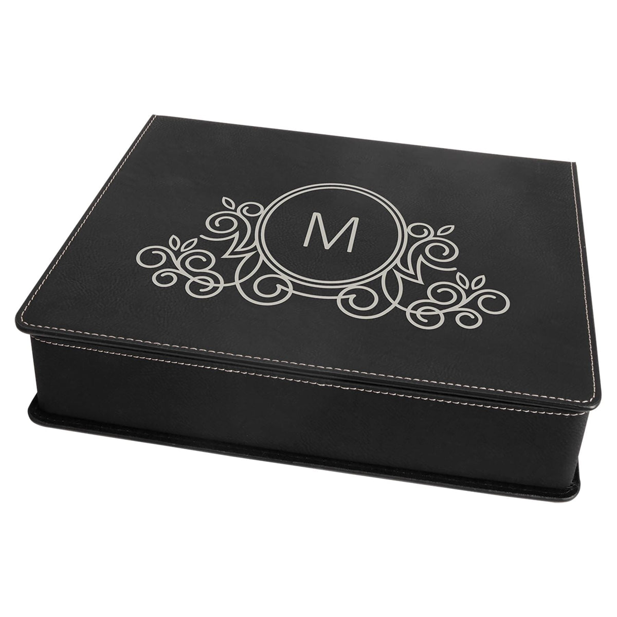 Wine Tool Set 5-Piece, Laserable Leatherette Signature Cutouts Black/Silver 