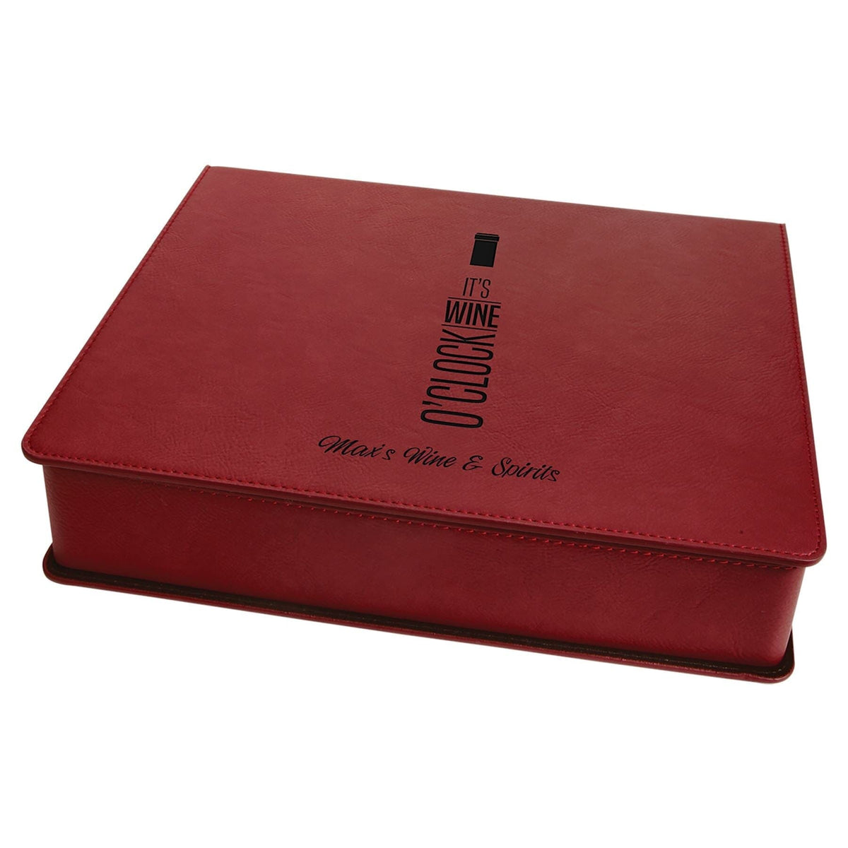 Wine Tool Set 5-Piece, Laserable Leatherette Signature Cutouts Rose/Black 