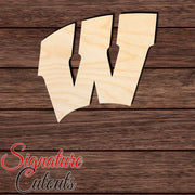 Wisconsin W State Shape Cutout Craft Shapes & Bases Signature Cutouts 