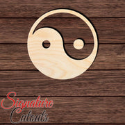 Ying Yang 001 Shape Cutout Craft Shapes & Bases Signature Cutouts 