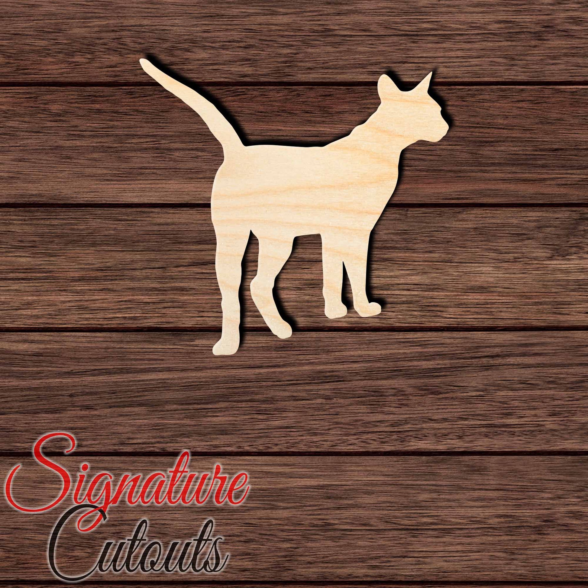 Abyssinian Cat 001 Shape Cutout in Wood, Acrylic or Acrylic Mirror - Signature Cutouts