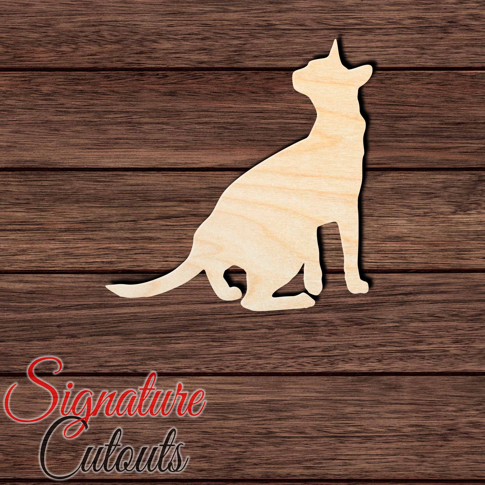 Abyssinian Cat 002 Shape Cutout in Wood, Acrylic or Acrylic Mirror - Signature Cutouts