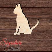 Abyssinian Cat 007 Shape Cutout in Wood, Acrylic or Acrylic Mirror - Signature Cutouts