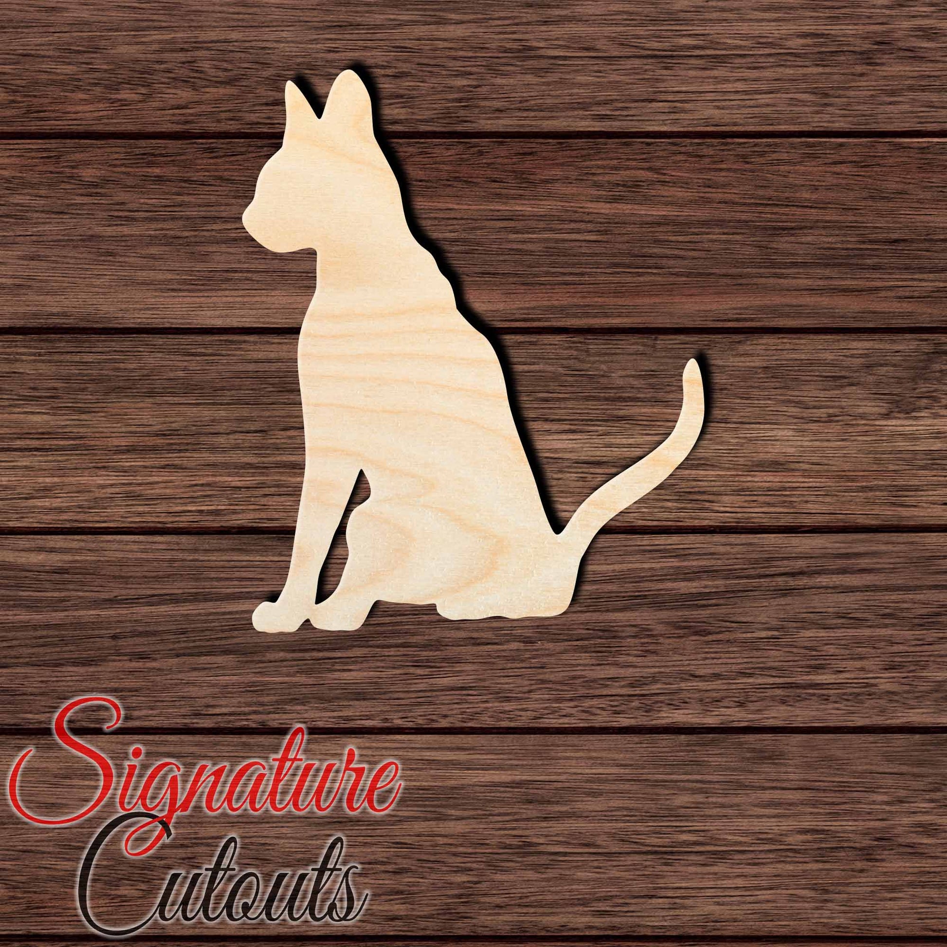 Abyssinian Cat 007 Shape Cutout in Wood, Acrylic or Acrylic Mirror - Signature Cutouts