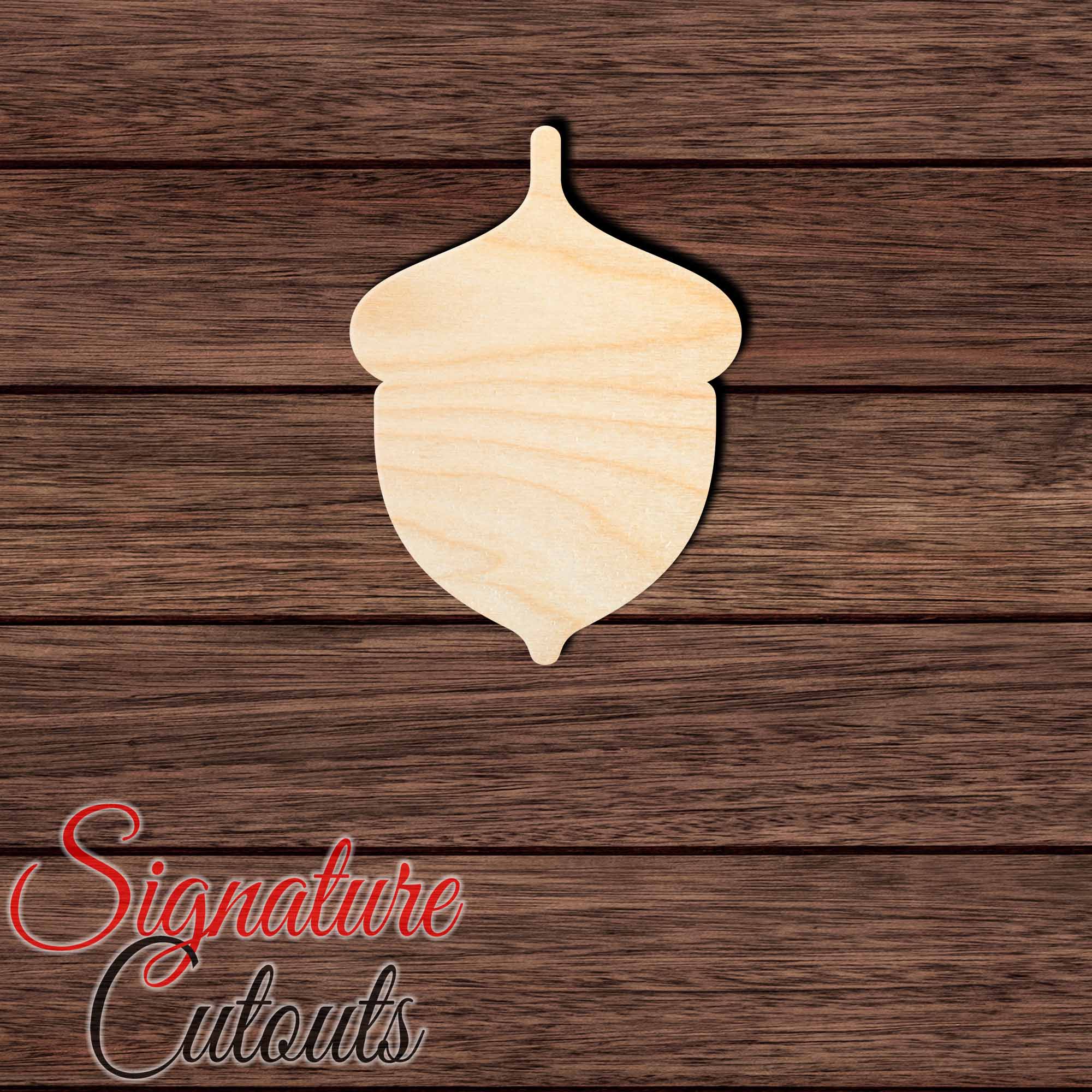 Acorn 001 Shape Cutout in Wood, Acrylic or Acrylic Mirror - Signature Cutouts
