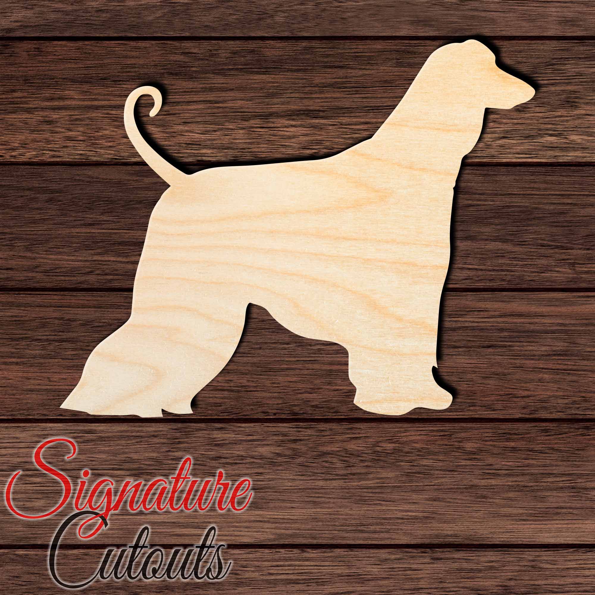 Afghan Hound Shape Cutout in Wood, Acrylic or Acrylic Mirror - Signature Cutouts